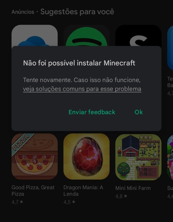 Apenas com o Minecraft que acontece isso - Comunidade Google Play