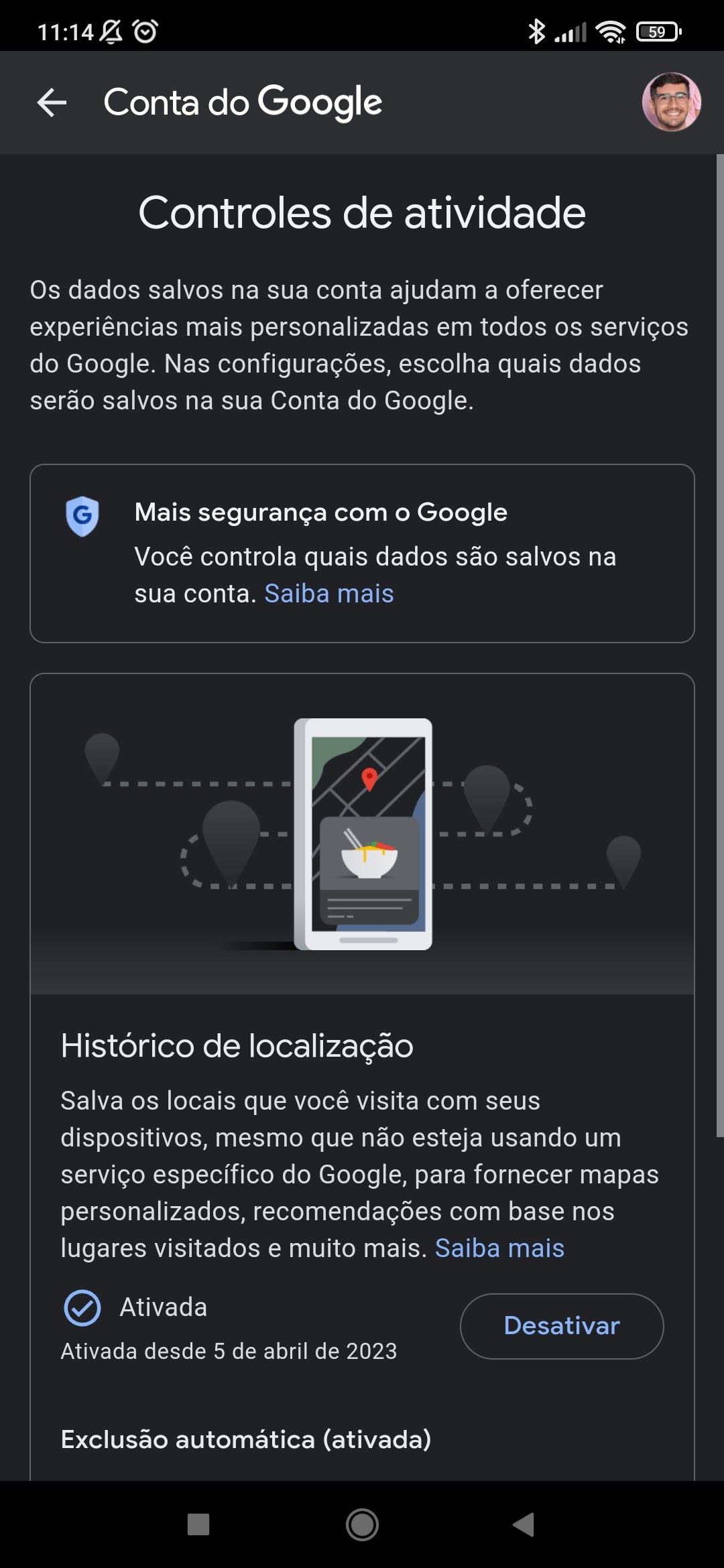 Não consigo ativar o histórico de navegação para ter acesso à linha do  tempo - Comunidade Google Maps