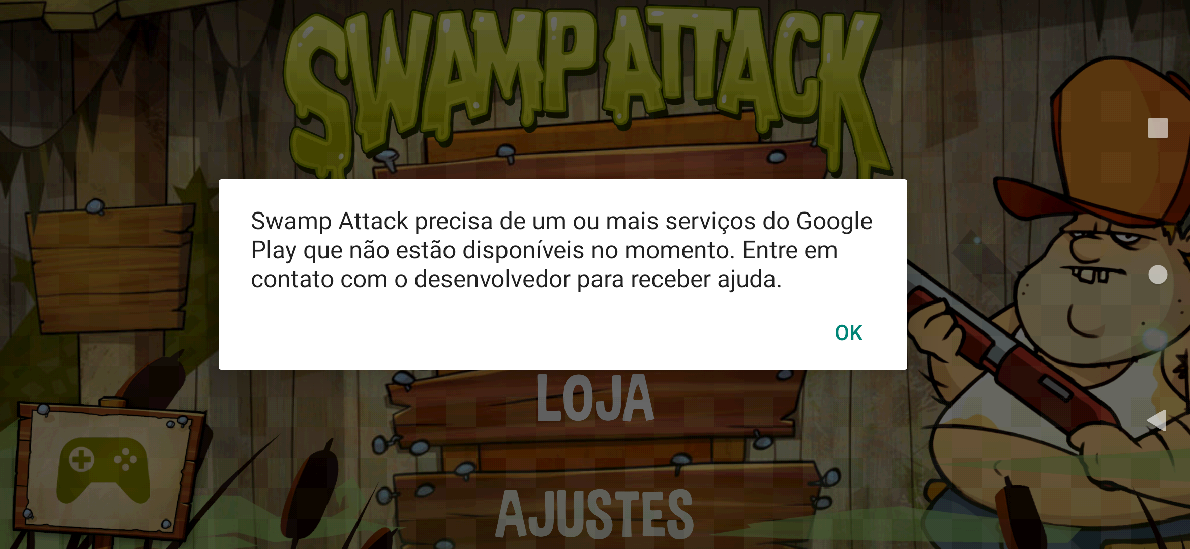 Não é possível fazer login em jogos pelo Google play games para