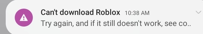 Roblox won't download. I tried to download this latest update and