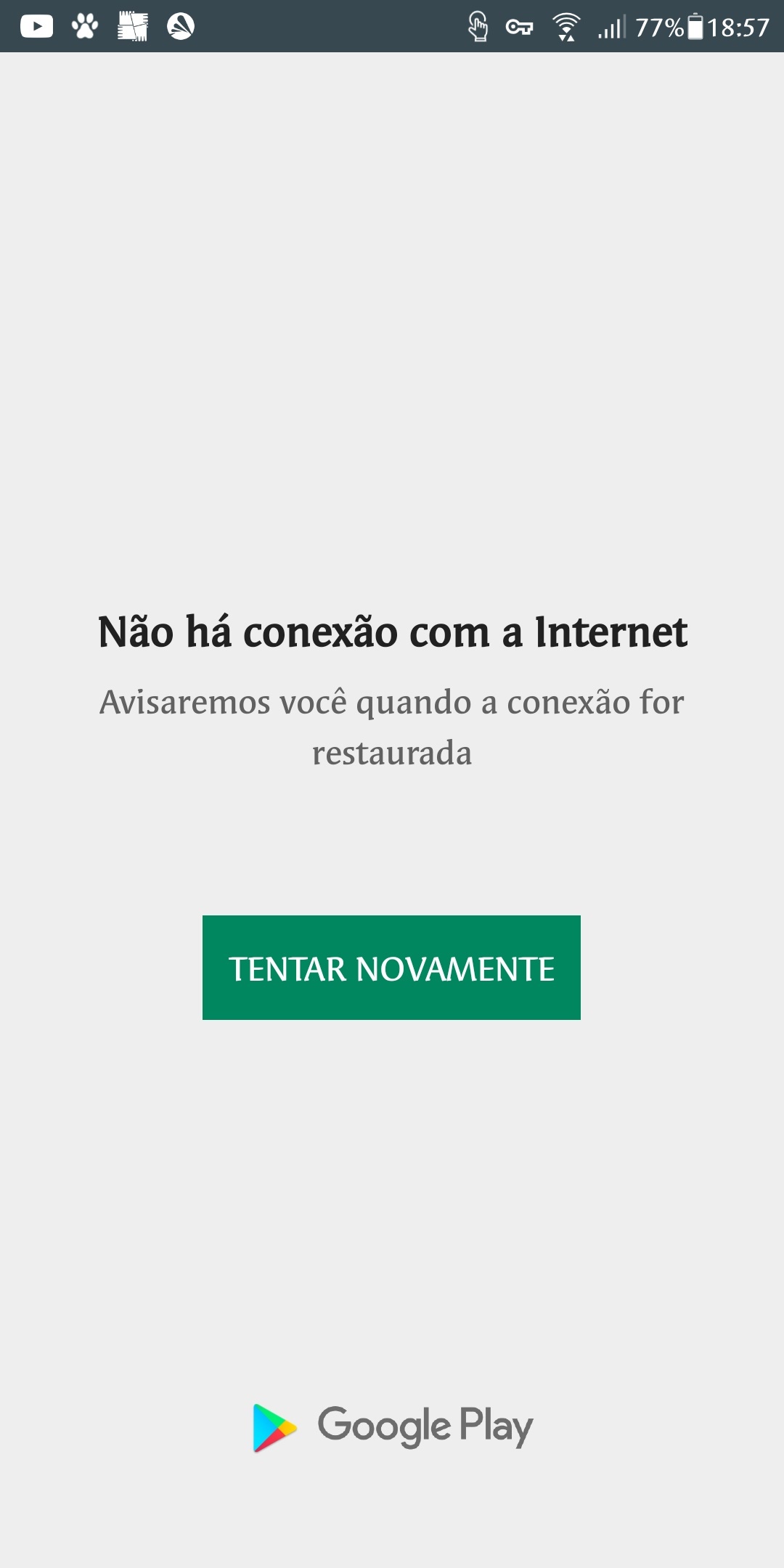 Não consigo entrar no play store, pois fala que estou sem conexão