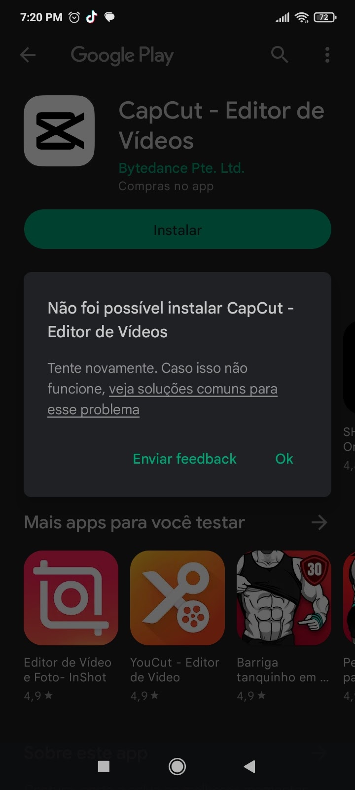 Instalação do app - Comunidade Google Play