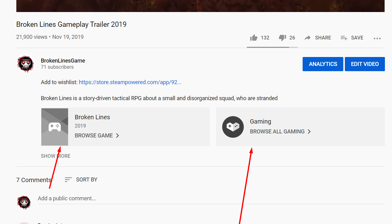 Есть канал на игры на ютубе, который относится к категории gaming.  Подскажите, как настроить виджеты - Форум – YouTube