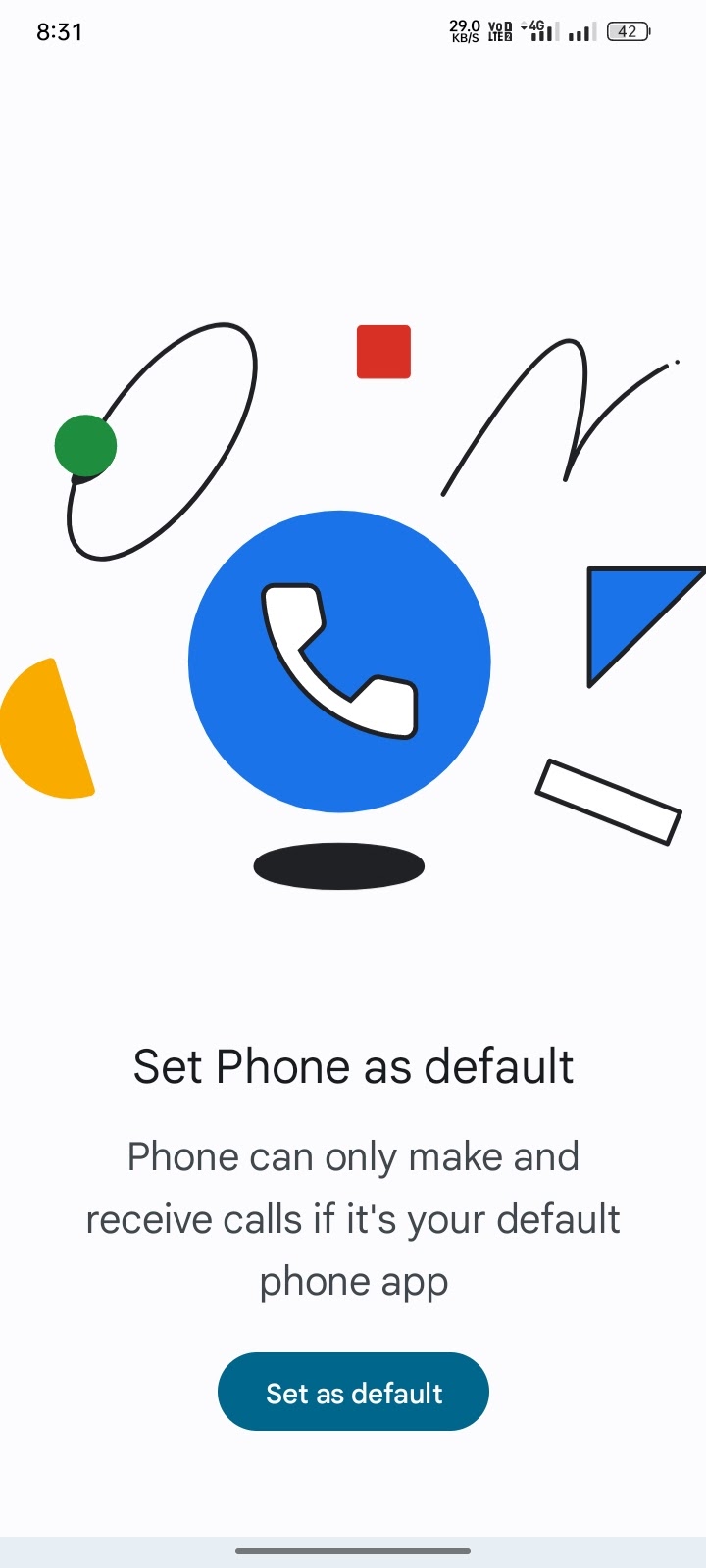 Not set as default - Google Phone app Community