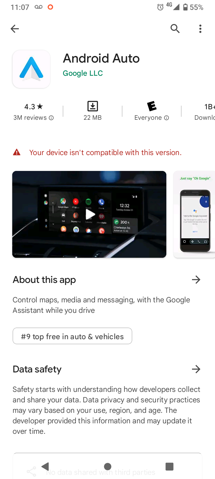 moto E22i is not compatible with android auto, I need a solution. - Android  Auto Community