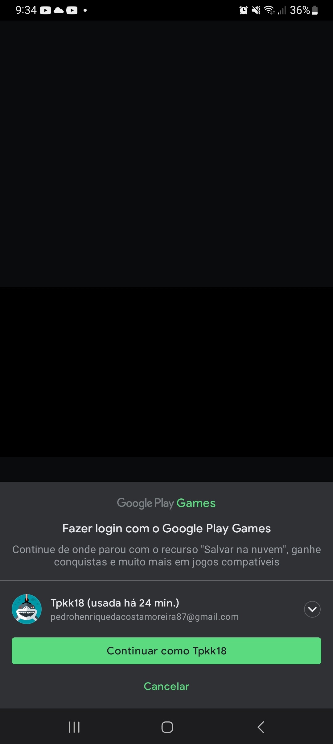 Como fazer login na conta do Google Play