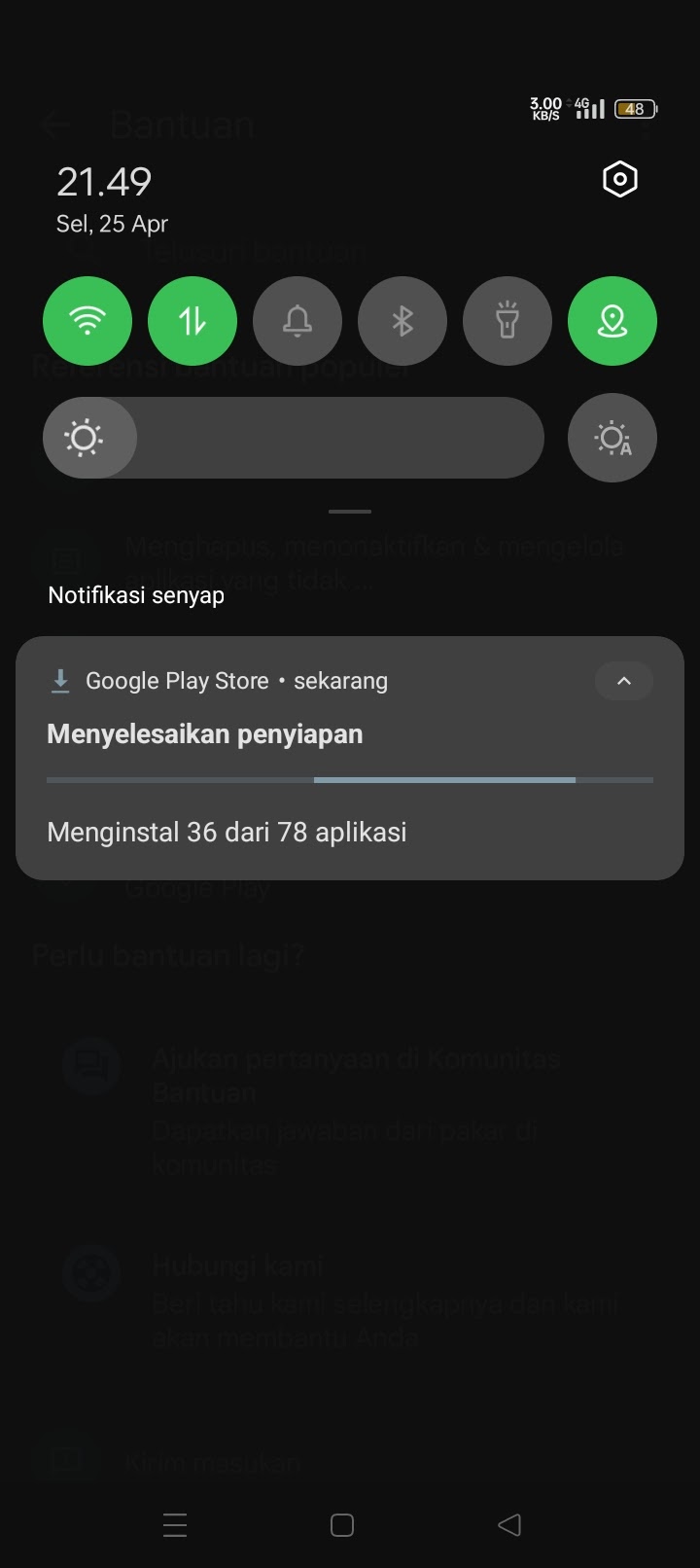 Stockage pendant 1xBet APK — illustration Android 7