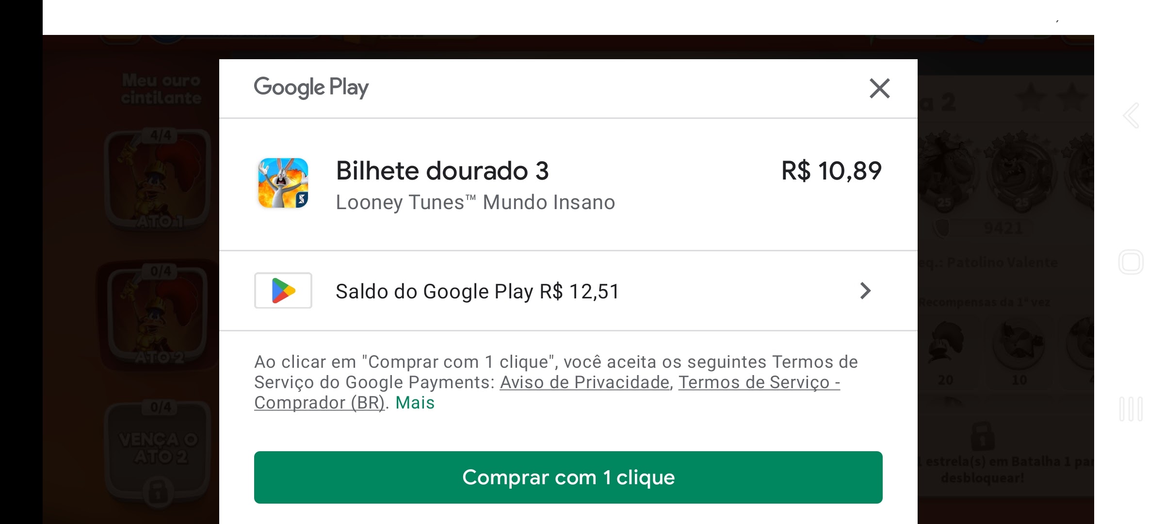 Não estou conseguindo fazer compras no jogo - Comunidade Google Play