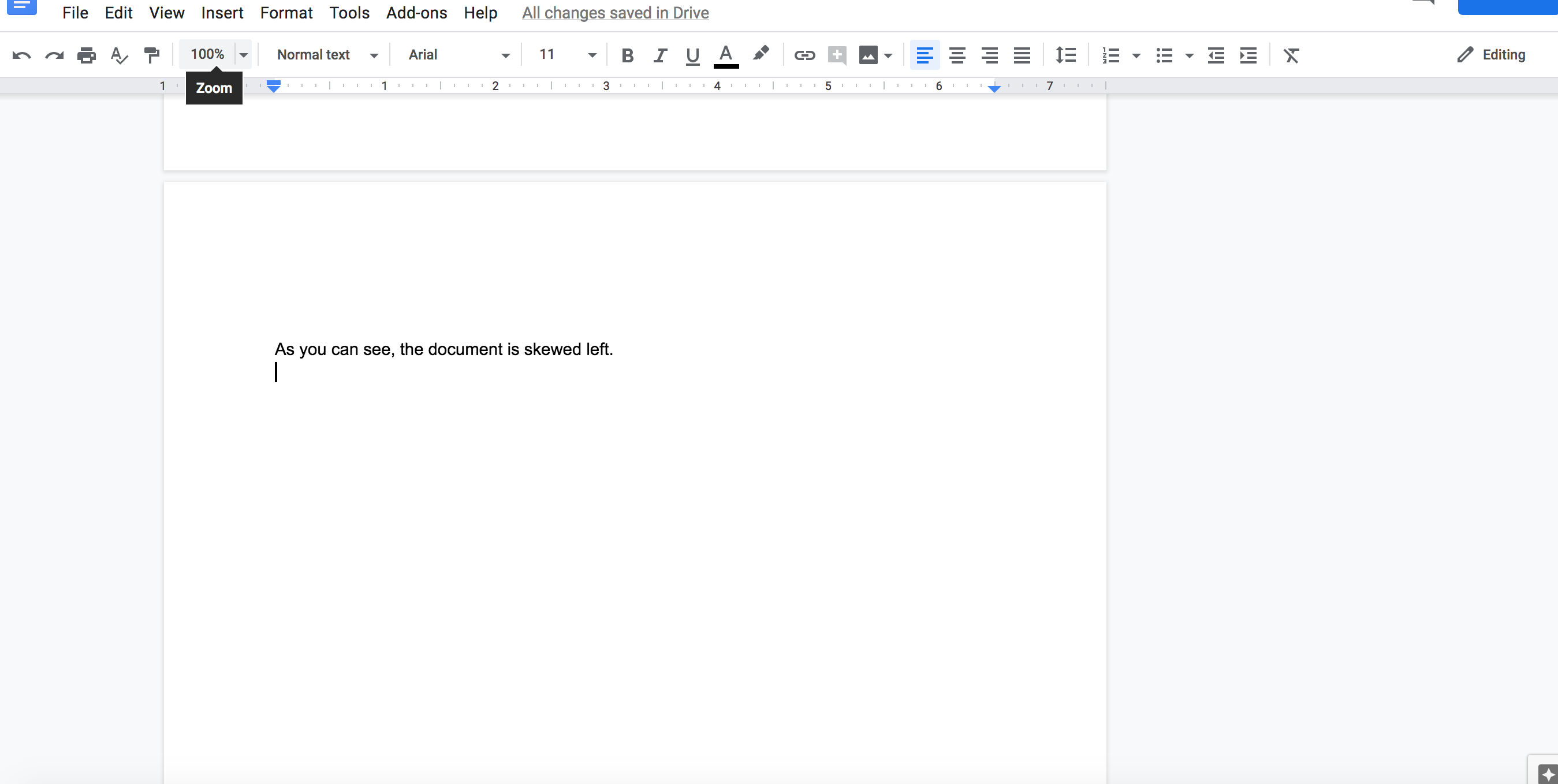 my google docs shrunk