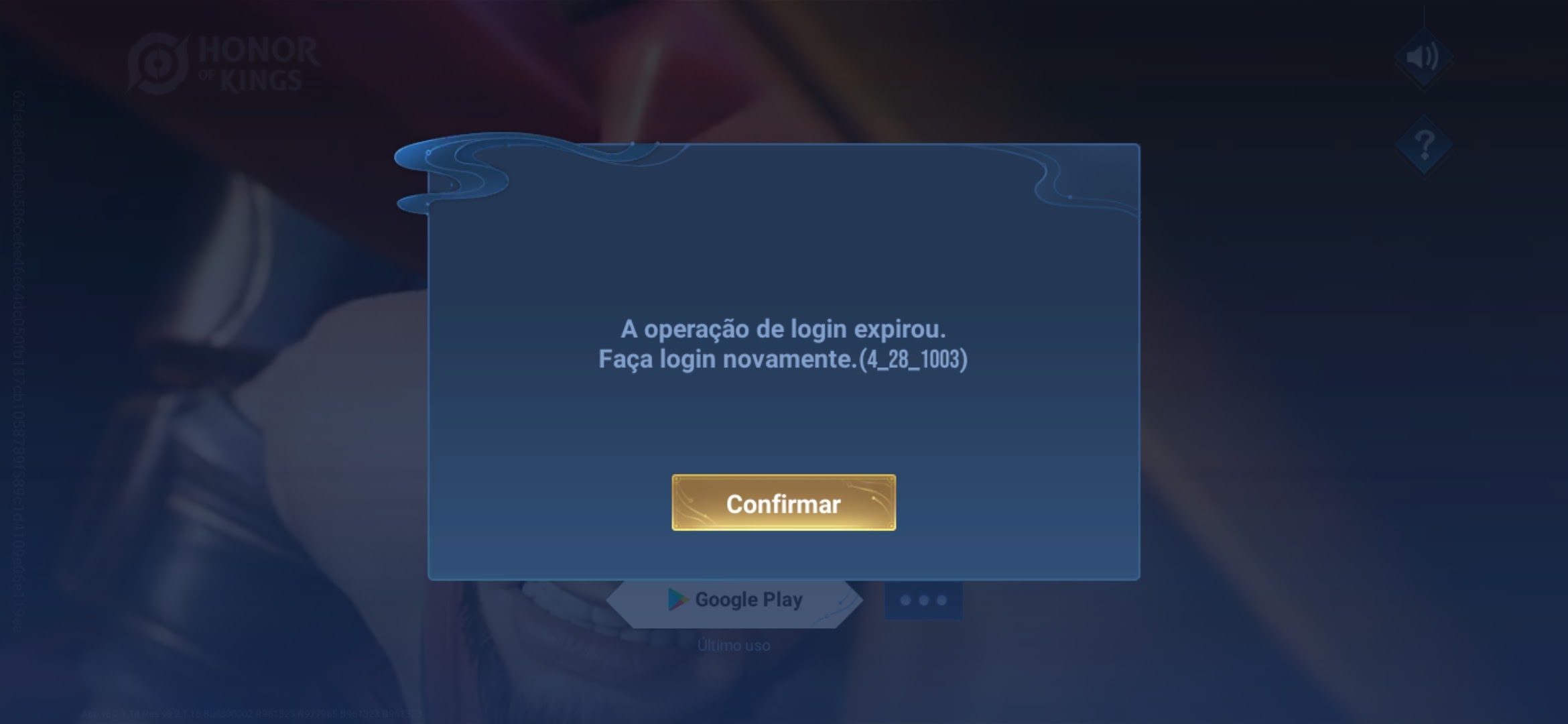 Estou tentando jogar um jogo chamado honor of kings,porém minha