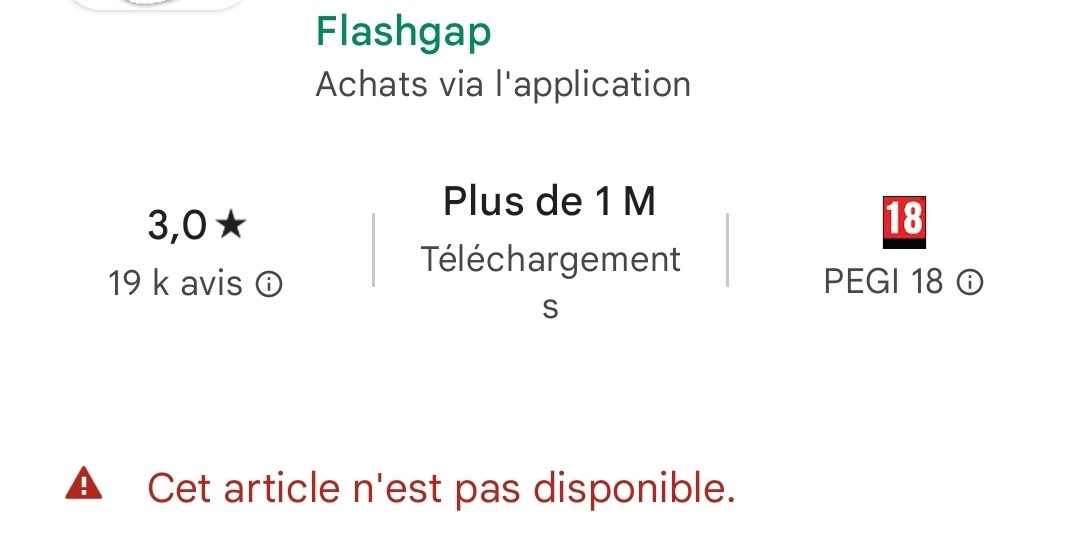 Cet article n'est pas disponible