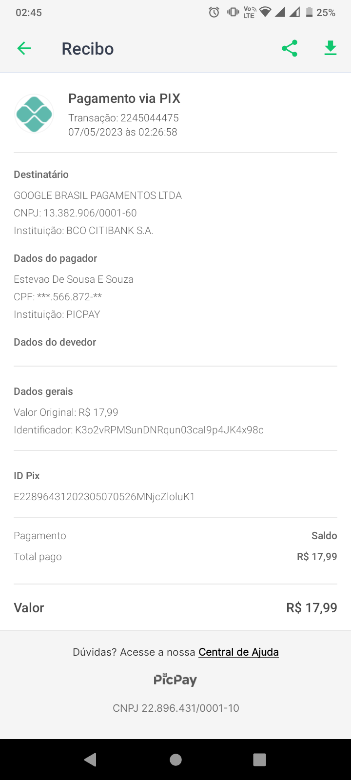 Olá gostaria de saber como pedir reembolso google brasil pagamentos ltda -  Comunidade Google Play