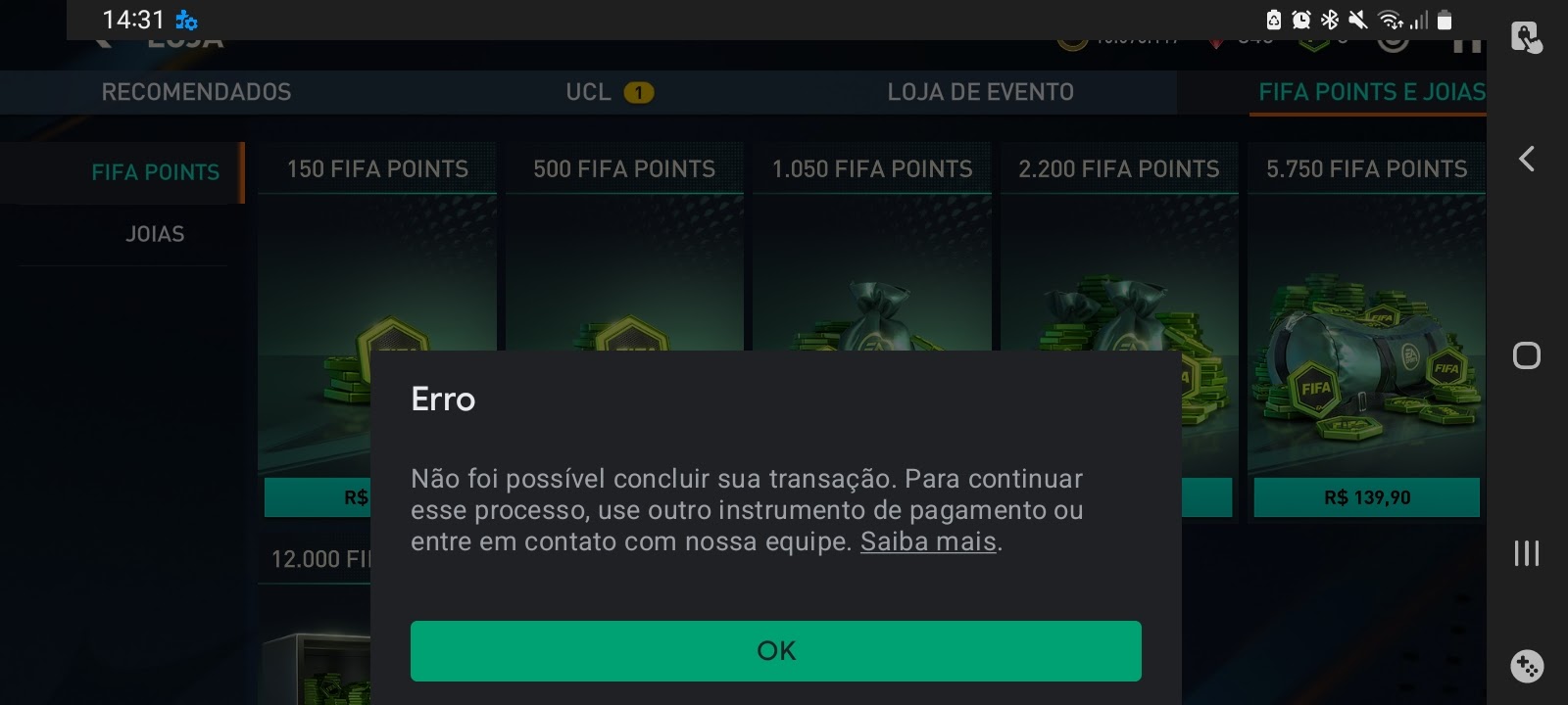 Não estou conseguindo fazer compras no jogo - Comunidade Google Play