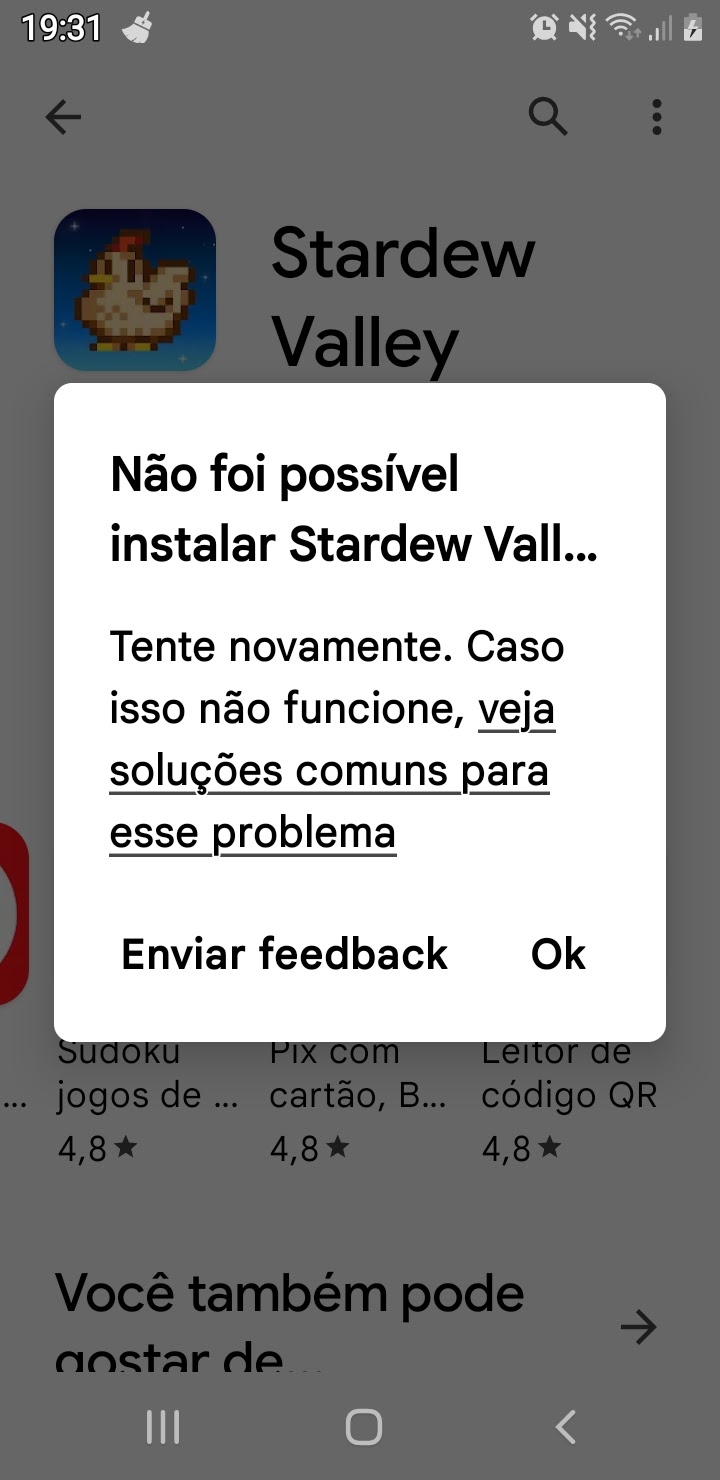 N consigo instalar jogos ou baixar atualizações - Comunidade Google Play