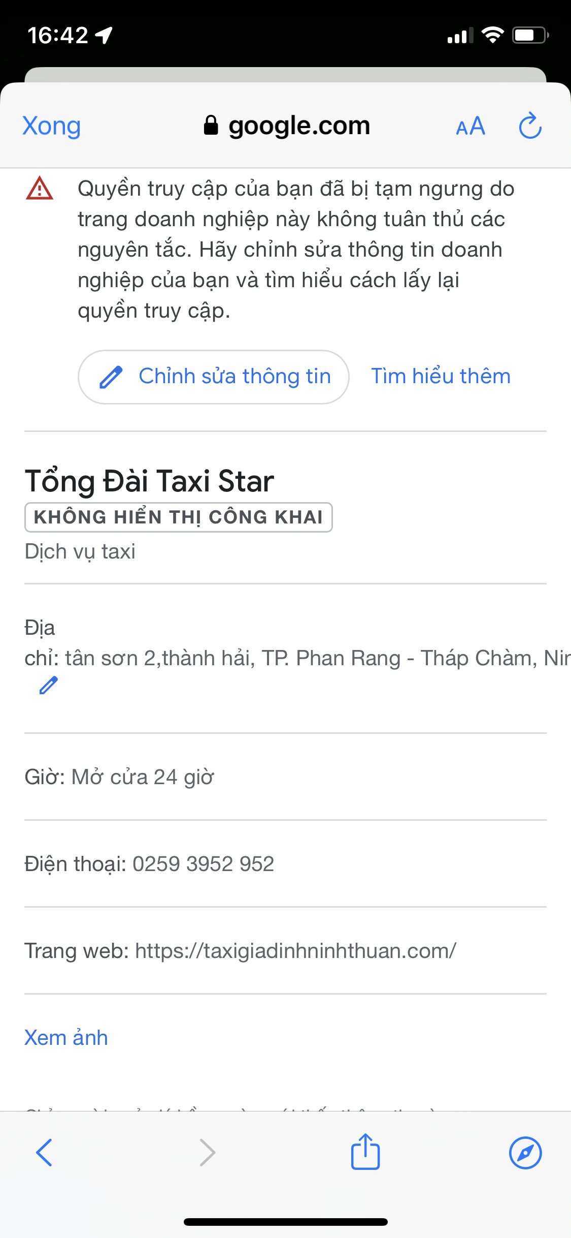 doanh nghiệp bị tạm ngưng - Cộng đồng Google Maps