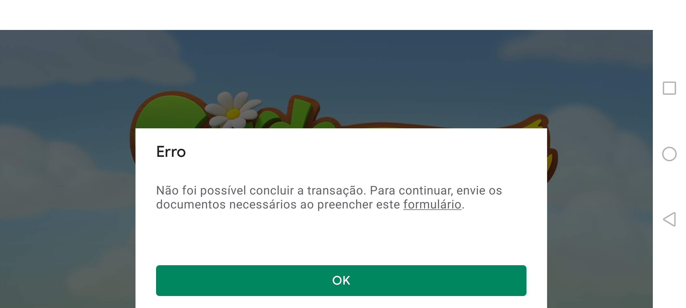 Toda vez que tento fazer compras online ou em jogos, aparece uma mensagem  de erro - Comunidade Google Play