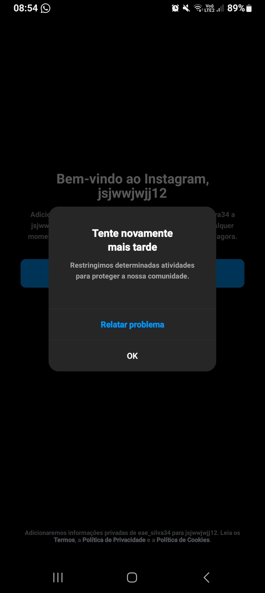 erro ao conectar a conta - Comunidade Google Play