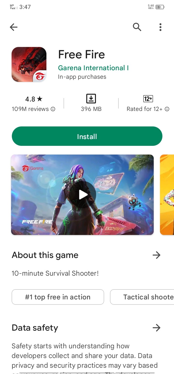 Ffree fire max not installed - Google Play Community