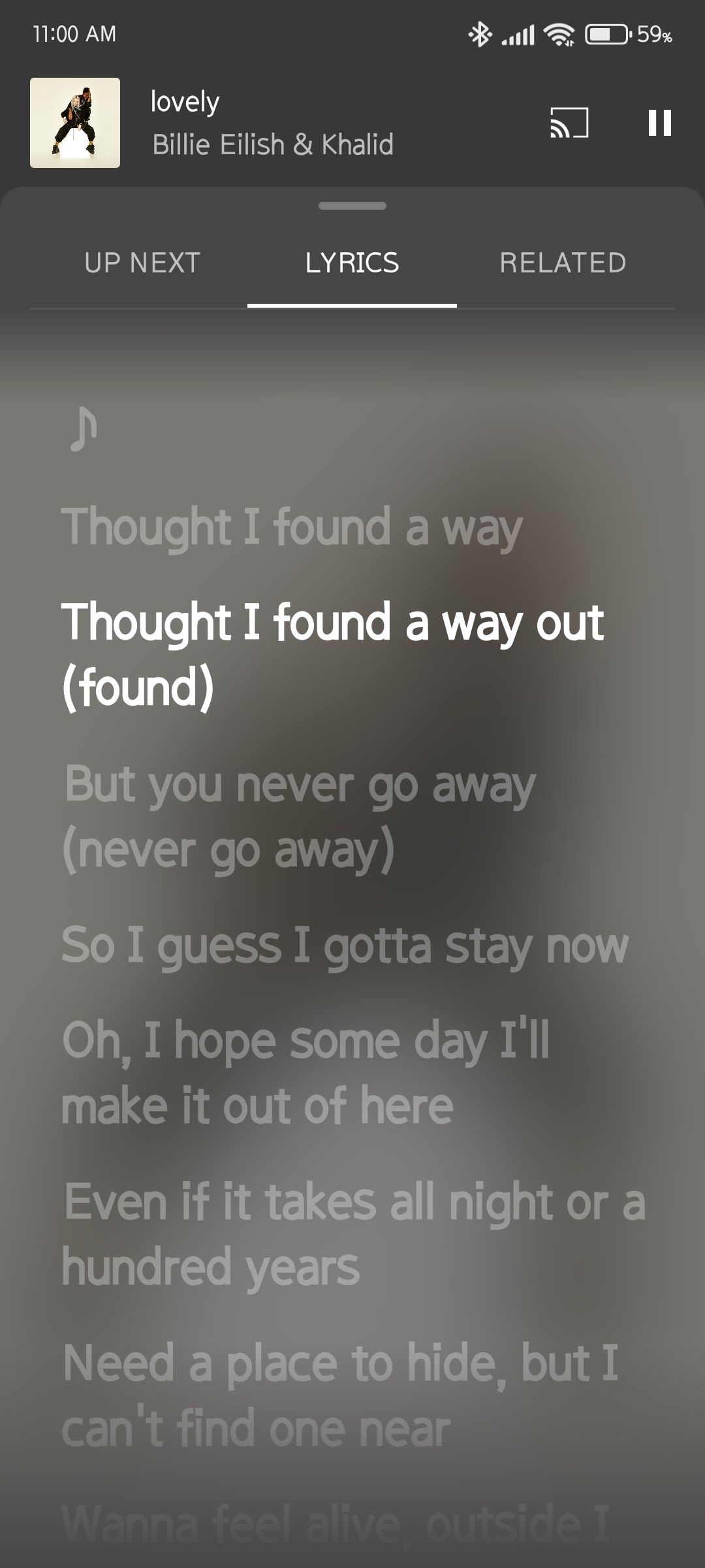 My premium account doesn't have dynamic lyrics (btw I kw it's for sm  songs), I think it's an error. -  Music Community