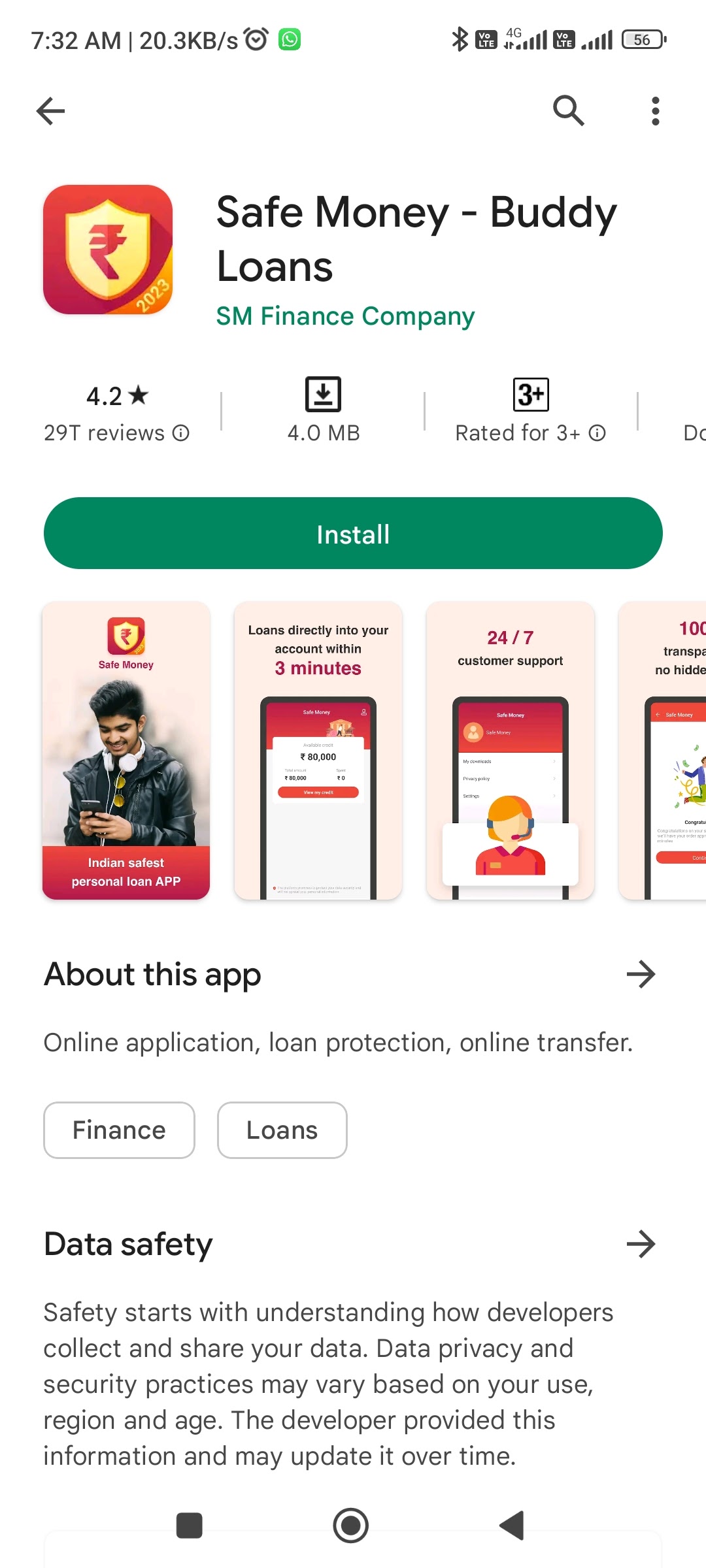 Regarding fake loan app safe money - Google Play Community