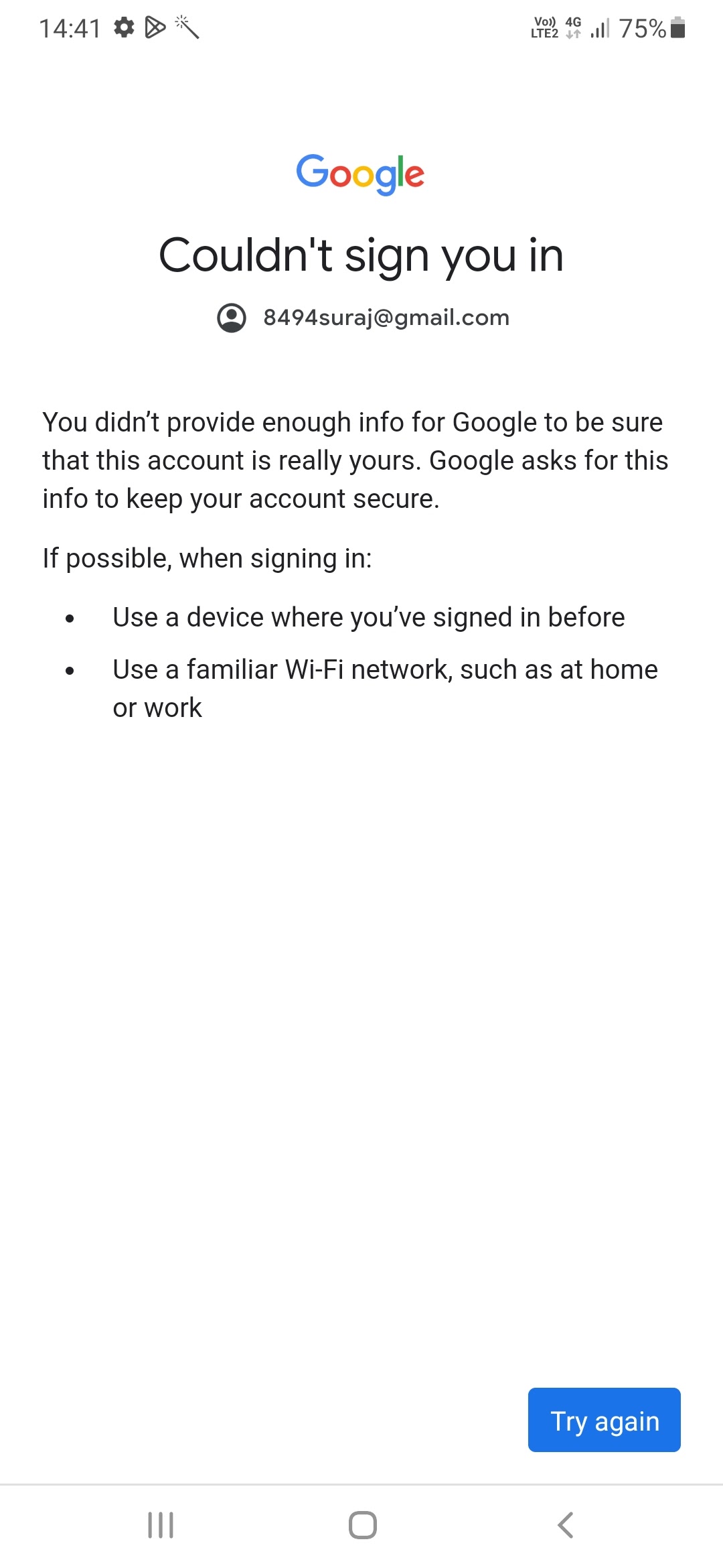 Login to Google without a password