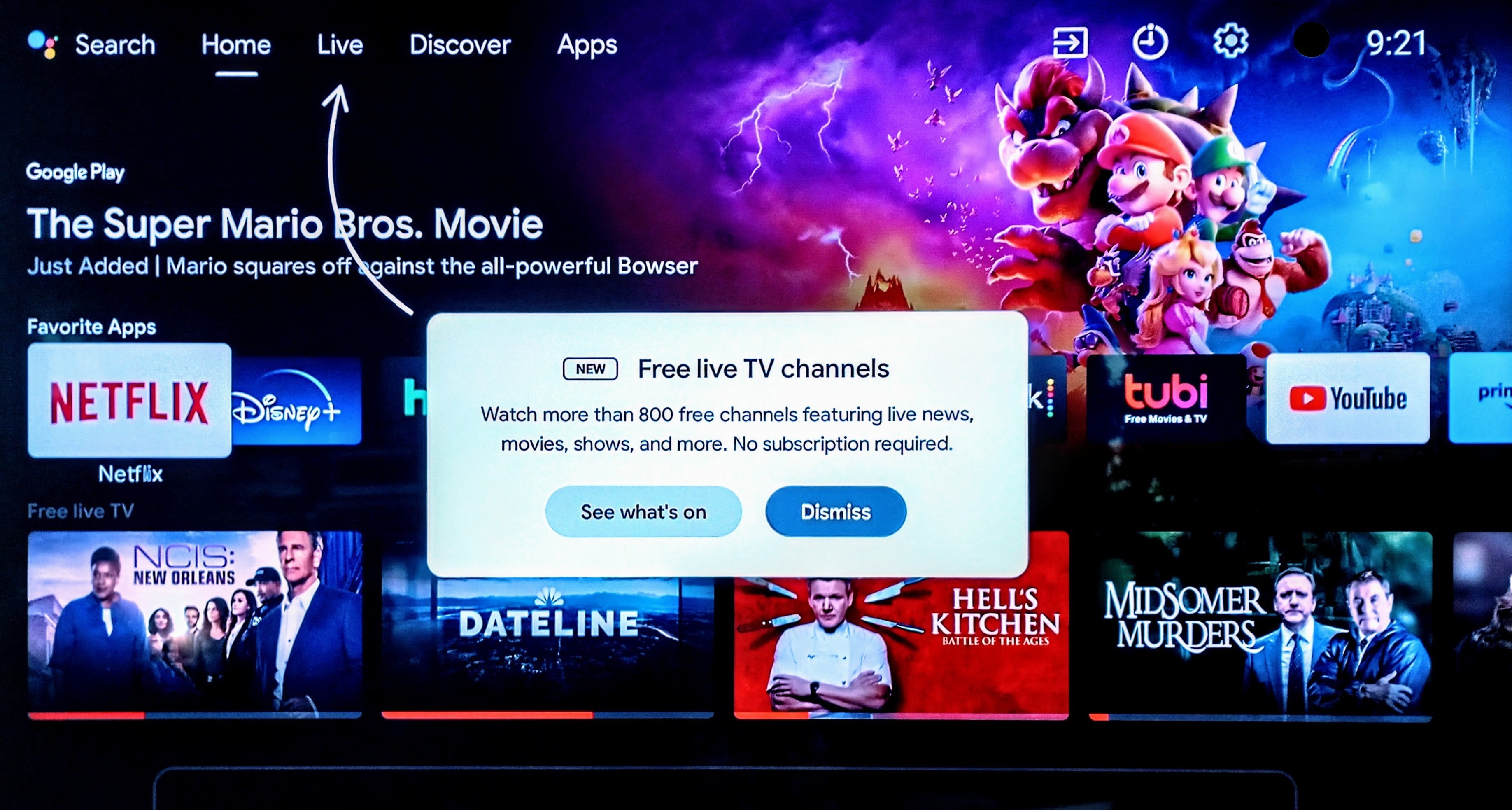 Removing the Free Live Channels recommendations from the Home page -  Android TV Community