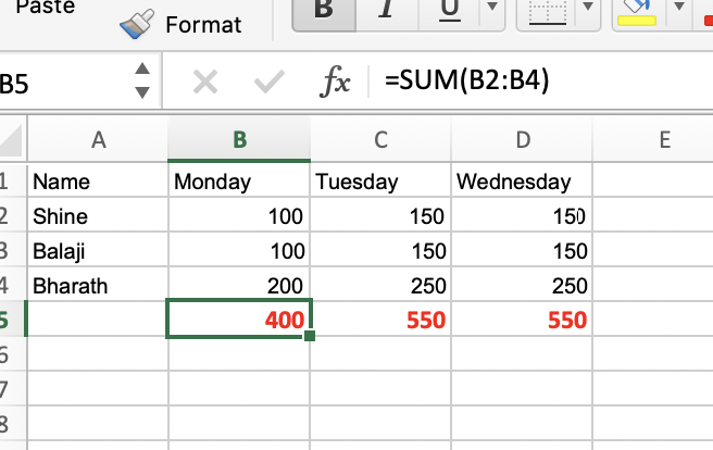 Google Sheets SUM Function