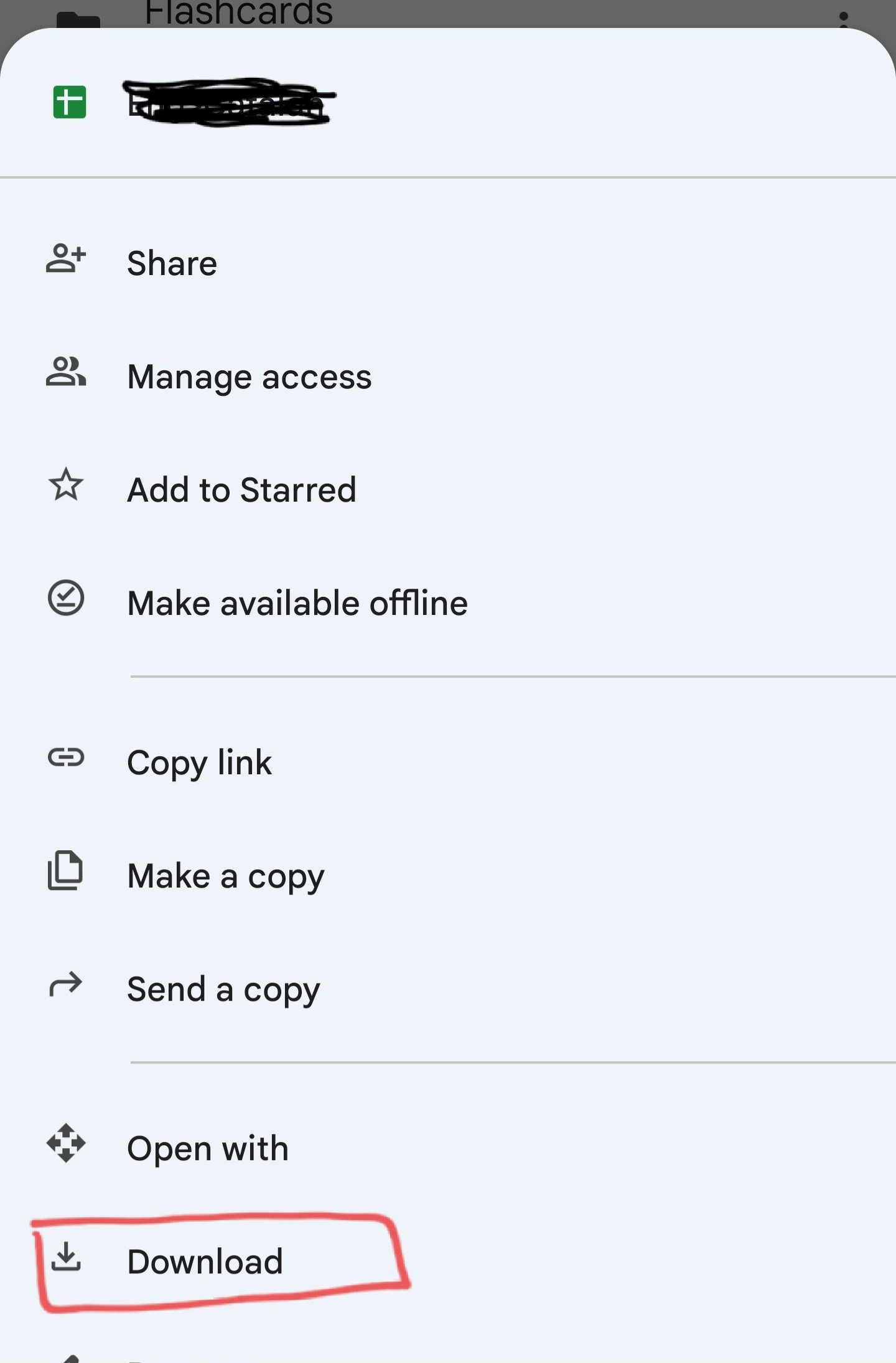 I Can'T Download A Googlesheets On My Phone In Spreadsheet Format.