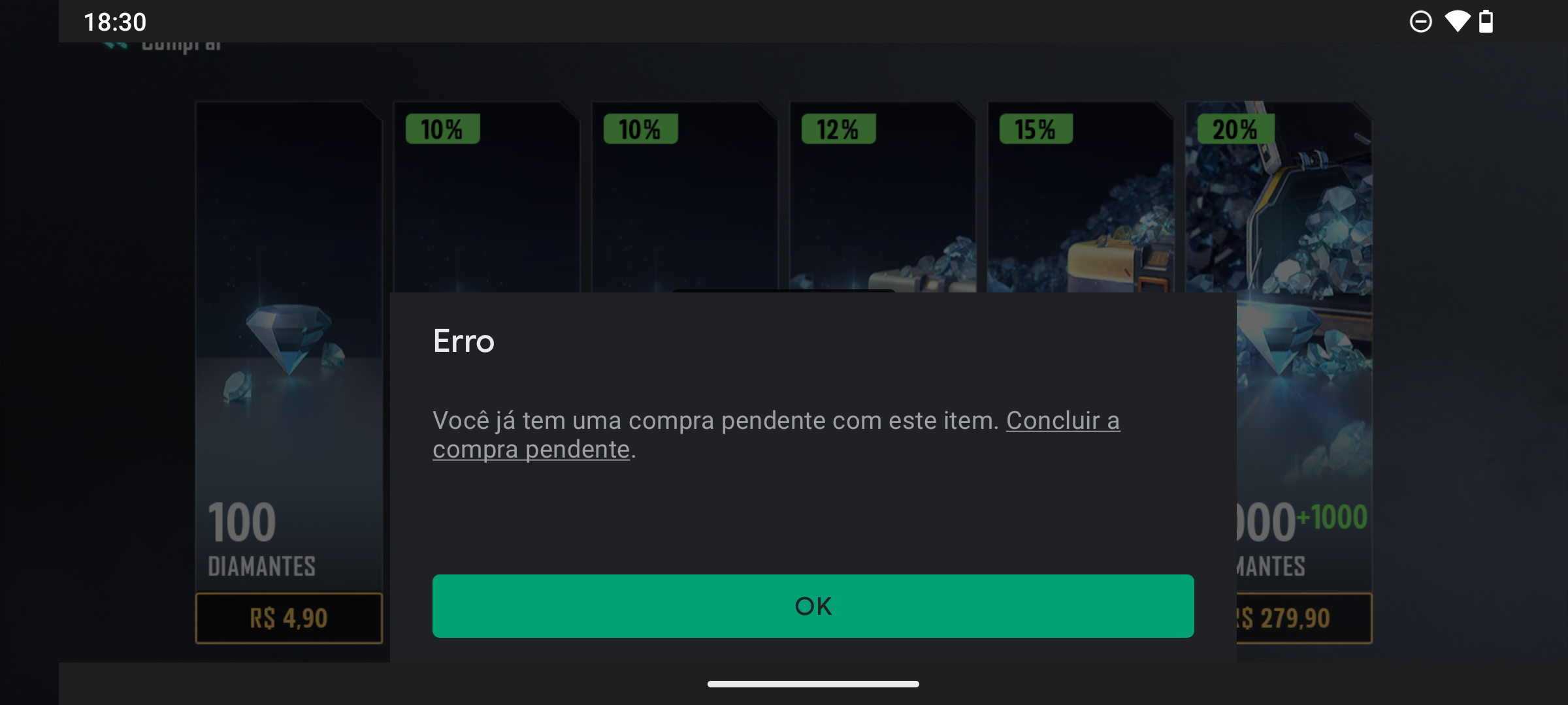 Toda vez que tento fazer compras online ou em jogos, aparece uma mensagem  de erro - Comunidade Google Play