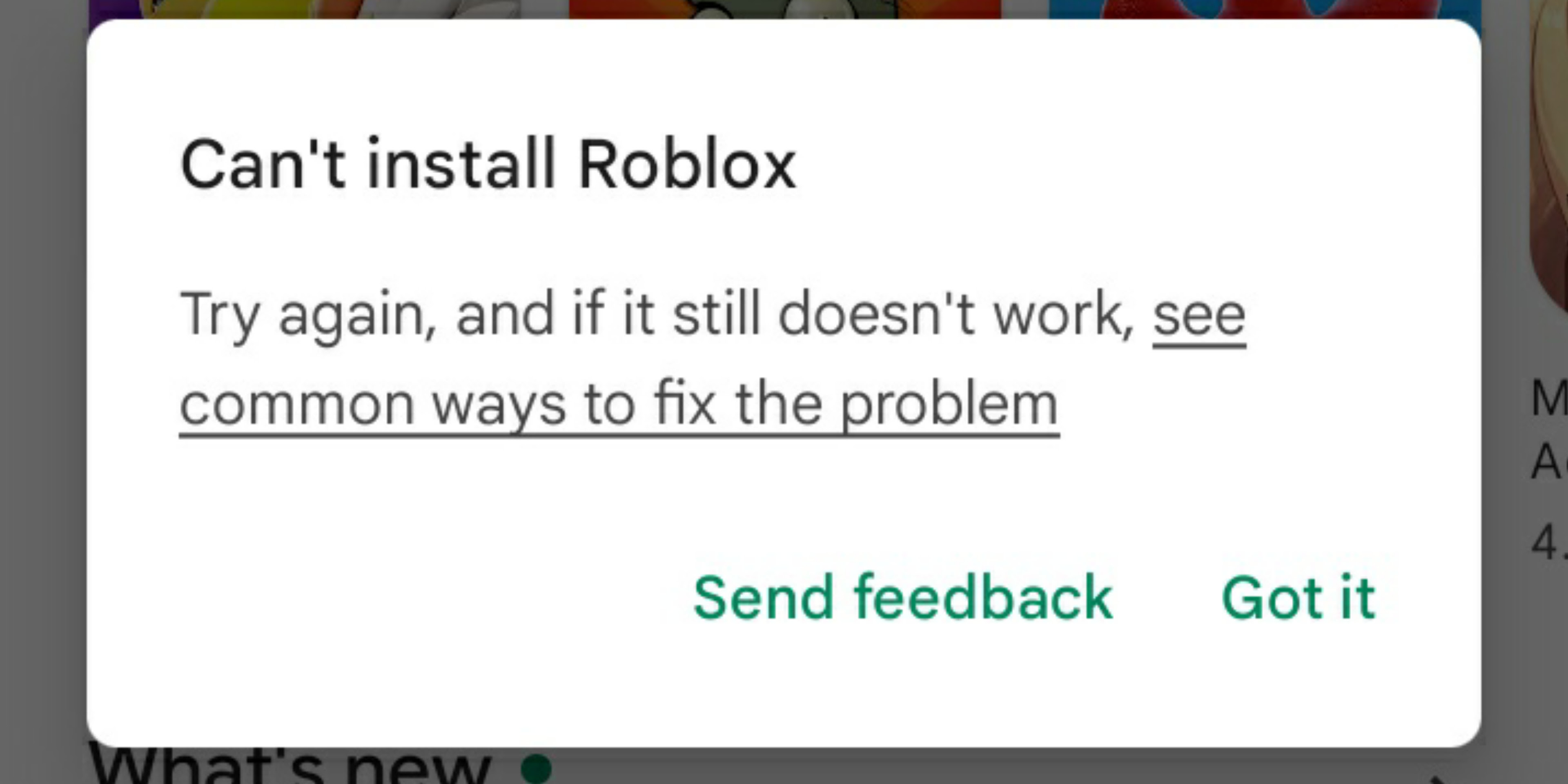 It doesn't let me log in to my roblox account on my phone and it