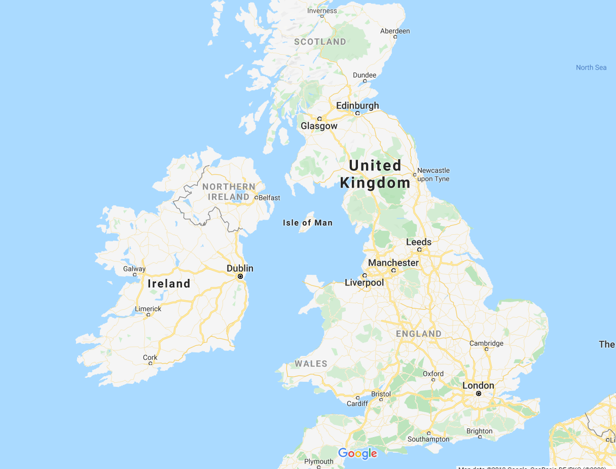 Map Of The Uk With Cities What determines the prominence of a city in Google Maps (UK 