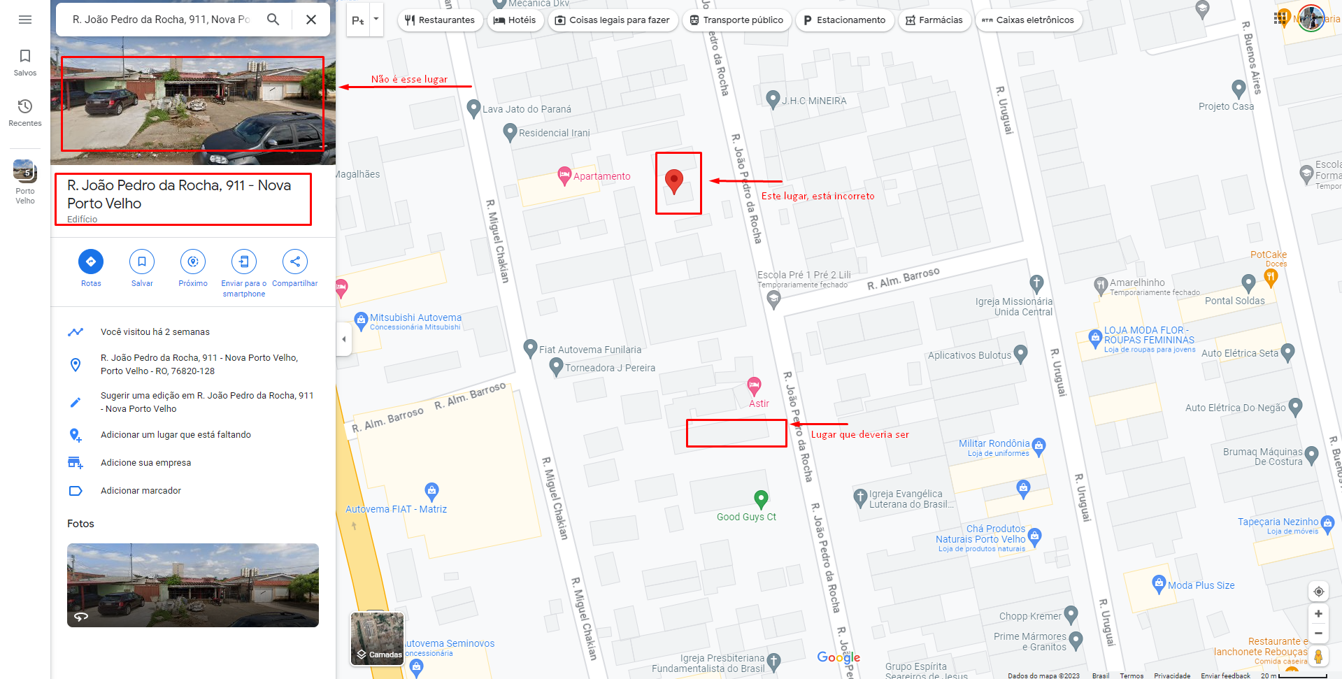 Google Maps não está apontando meu endereço no lugar certo