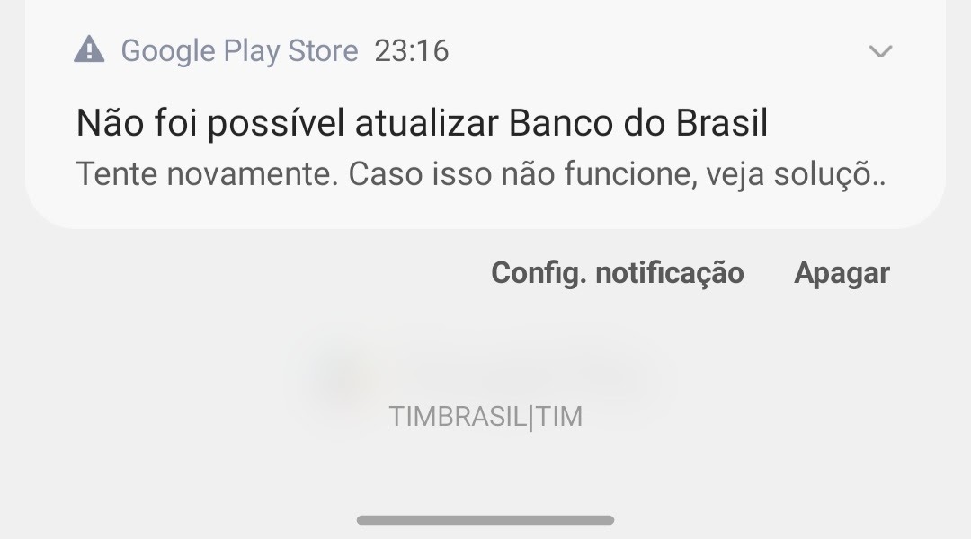 Não consigo atualizar o app do Banco do Brasil, sempre fica aparecendo  algo errado deu errado. - Comunidade Google Play