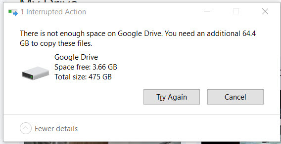 Why is Google Drive app using so much space? Anyone else have this  problem?? I don't have anything saved locally and I use the Files app for  google drive access. Also, uploading