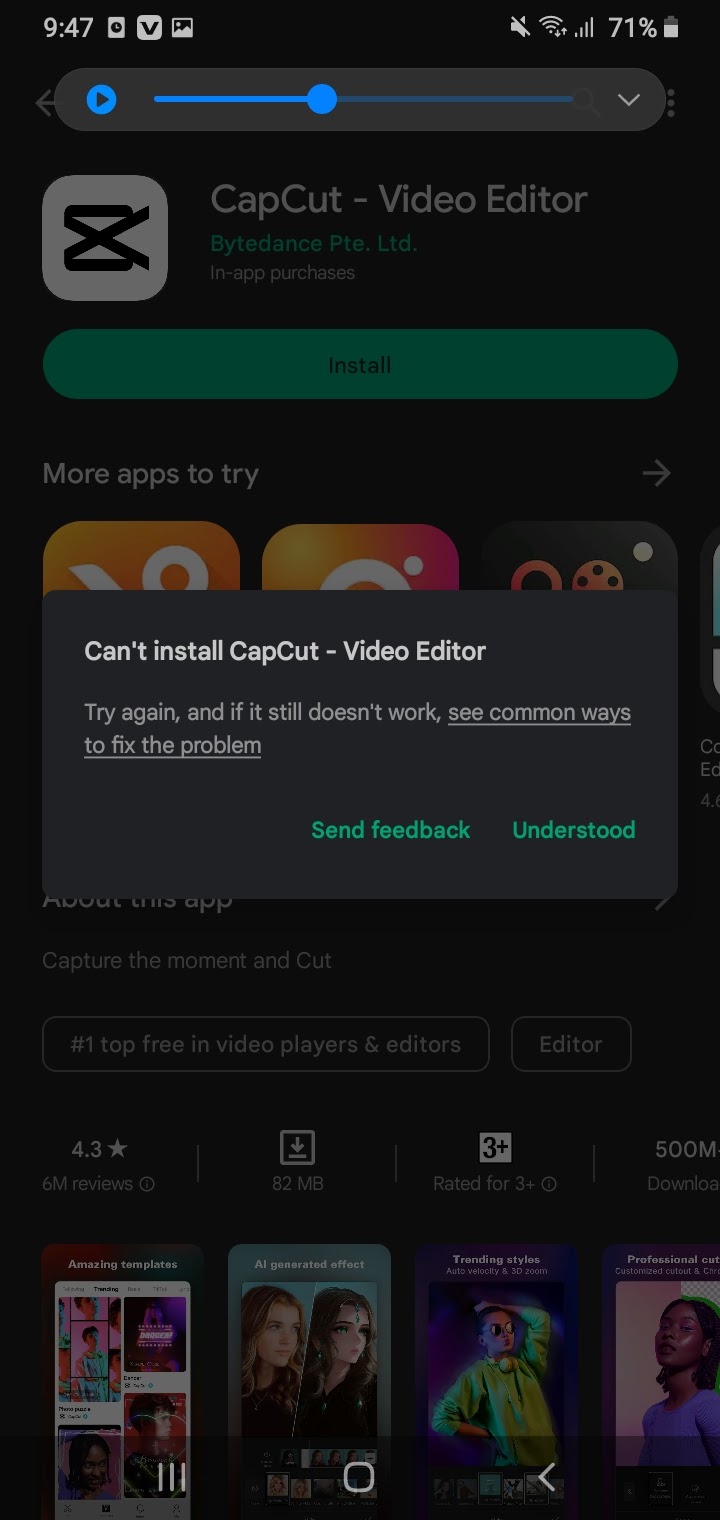 How to make capcut download please told anything about this please i  request you please make capcut - Google Play Community