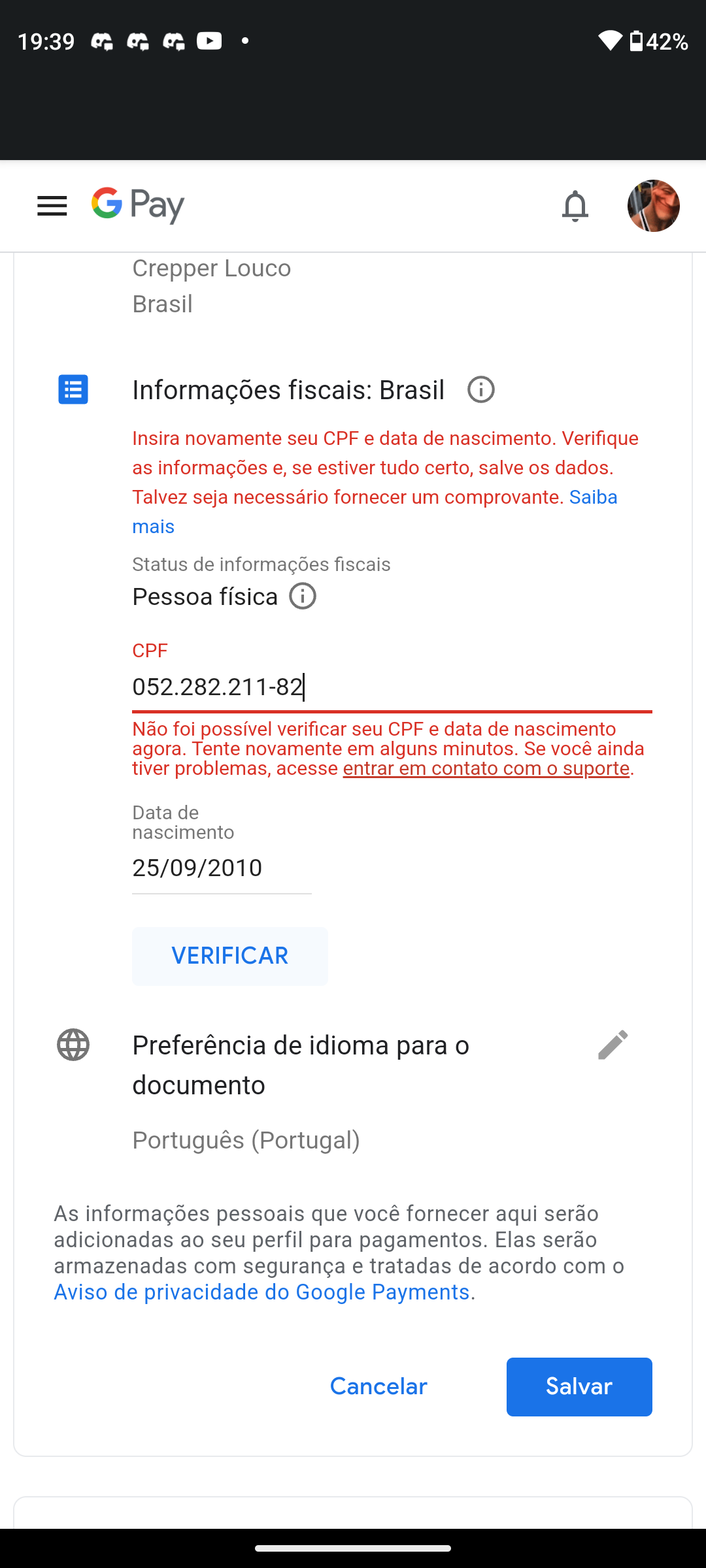 precisamos de mais informações sobre o seu vale-presente com código de  resgate - Comunidade Google Play