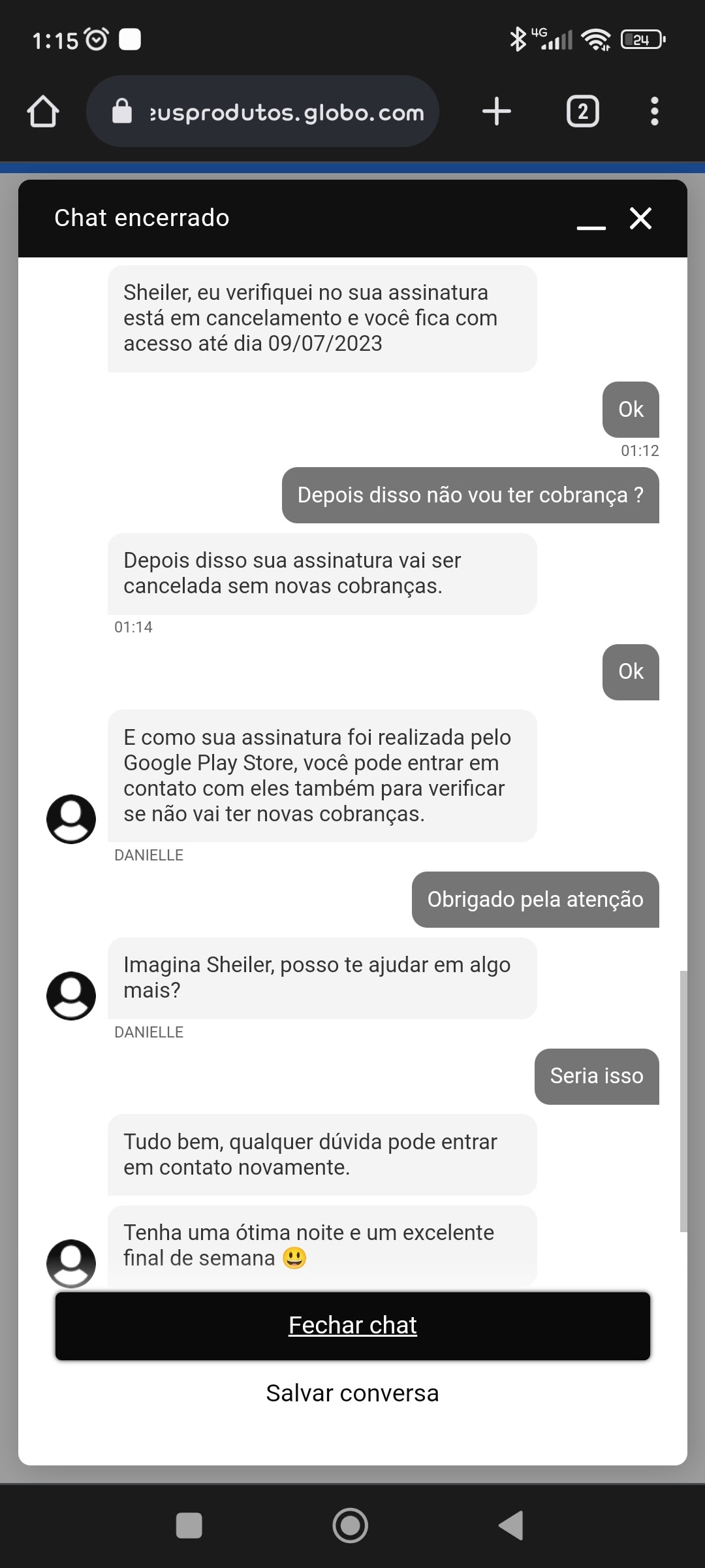 Cancelamento de assinatura - Comunidade Google Play