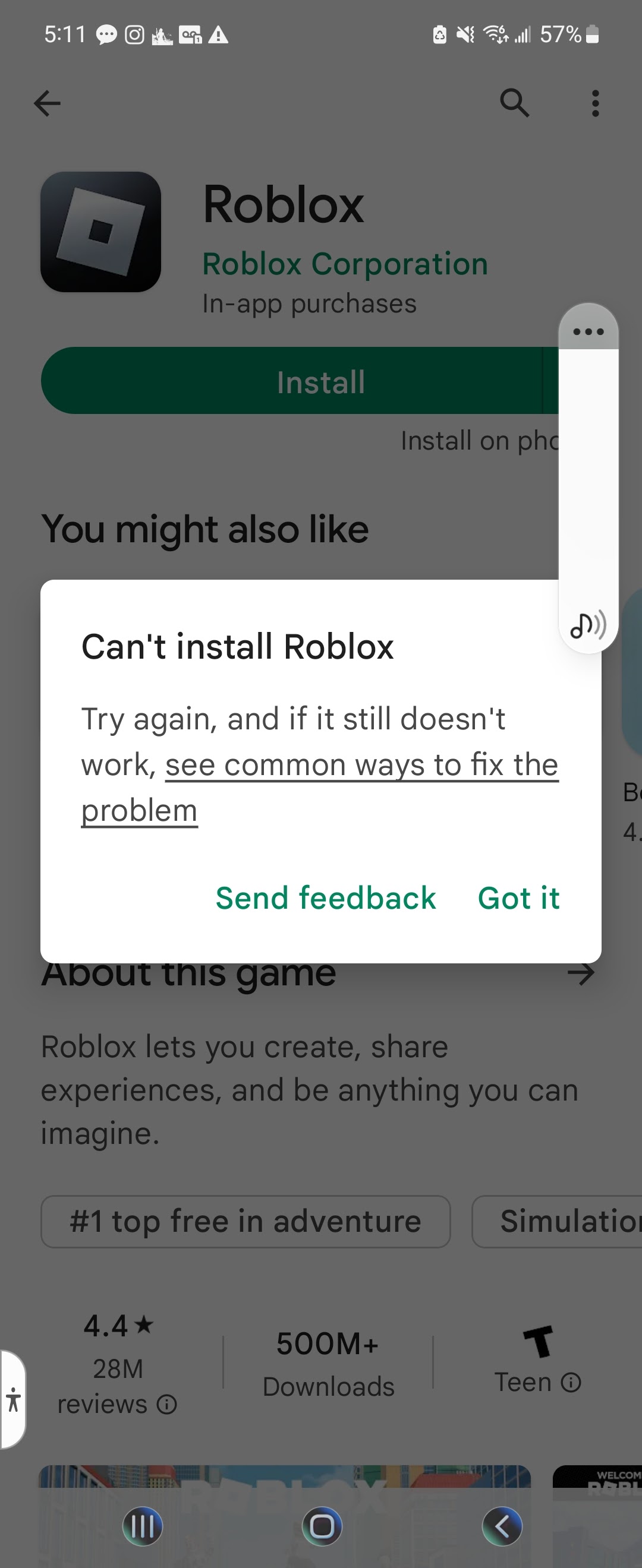 How to Fix Can't Install Roblox App in Google Play Store