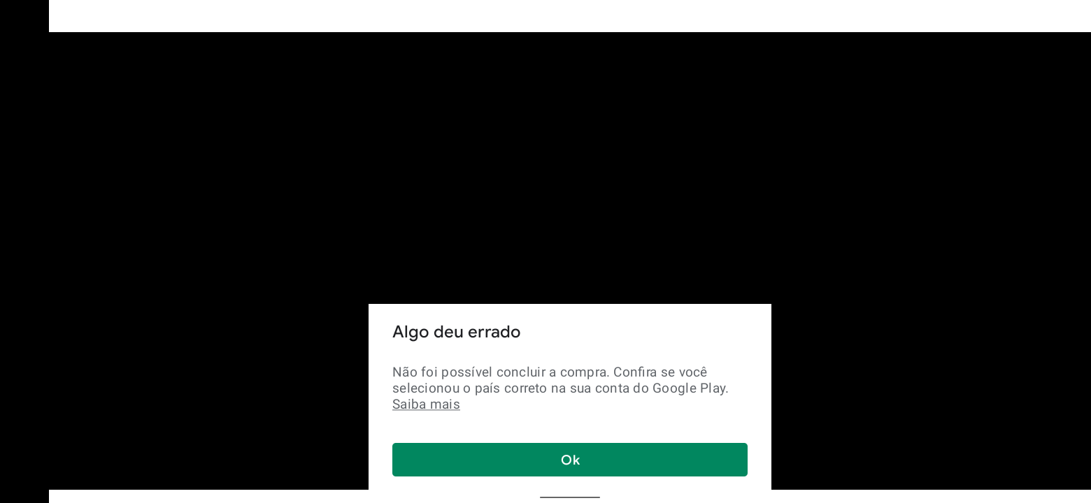 Não foi possível resgatar ó código. Ele só poder ser usado neste país:  Brasil. - Comunidade Google Play