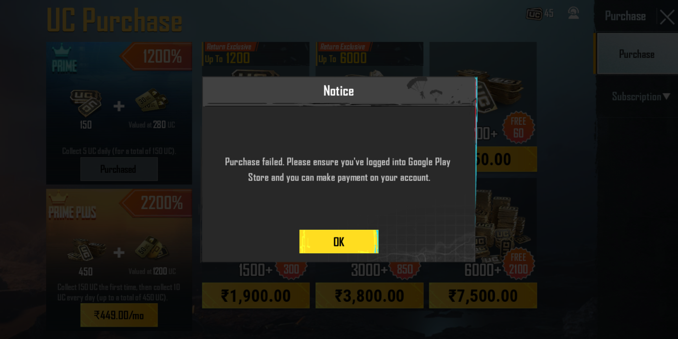 In game payment not working - Google Play Community