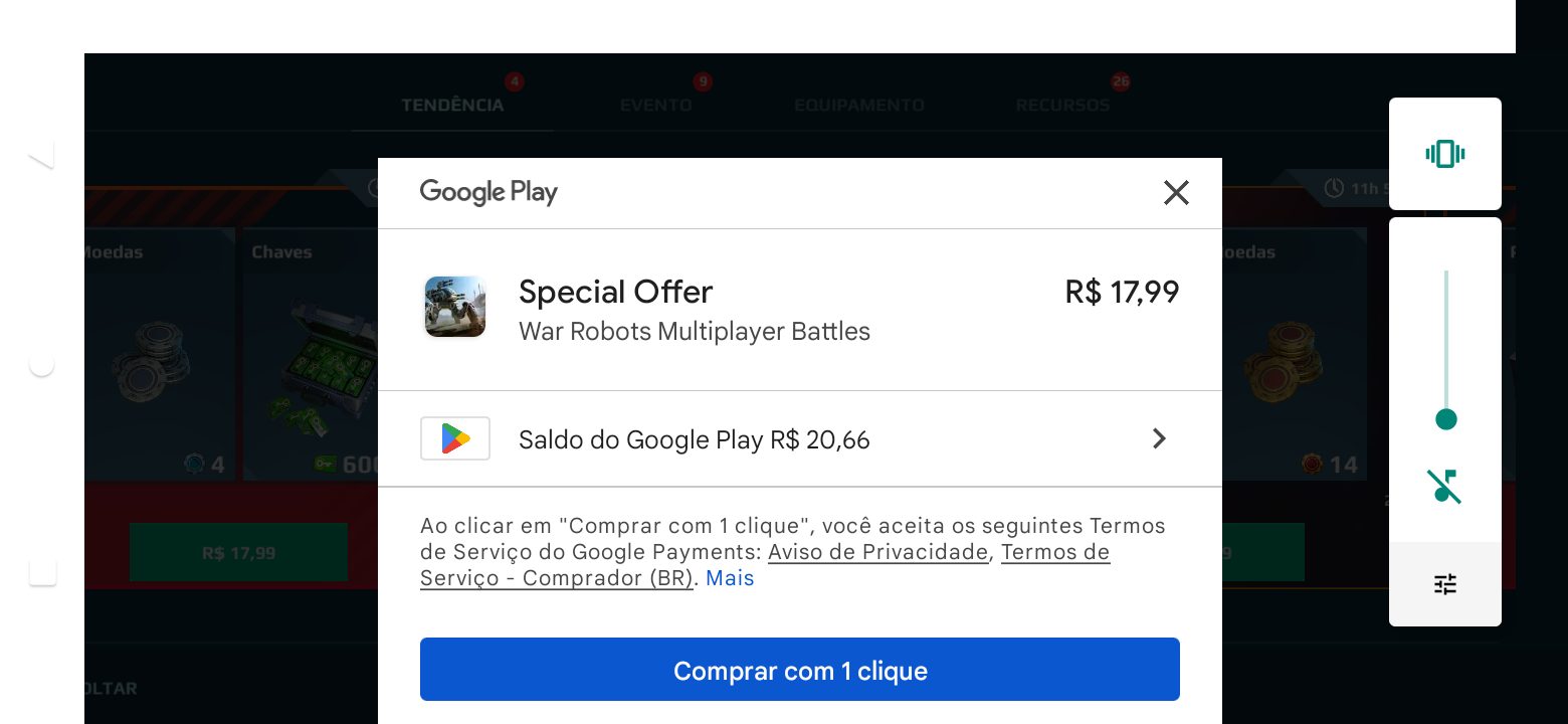 Não consigo comprar nada no war robots - Comunidade Google Play