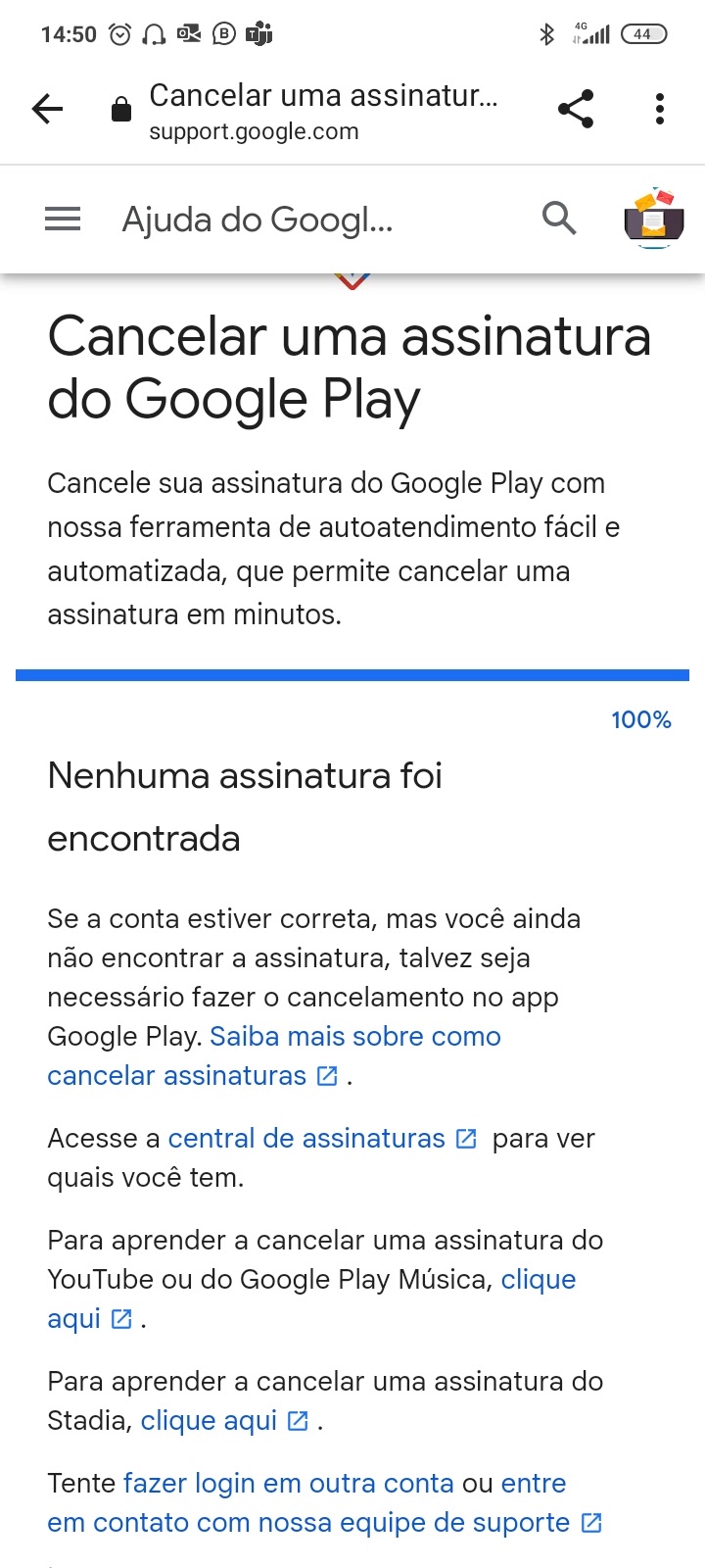 Assinatura não encontrada - Comunidade Google Play