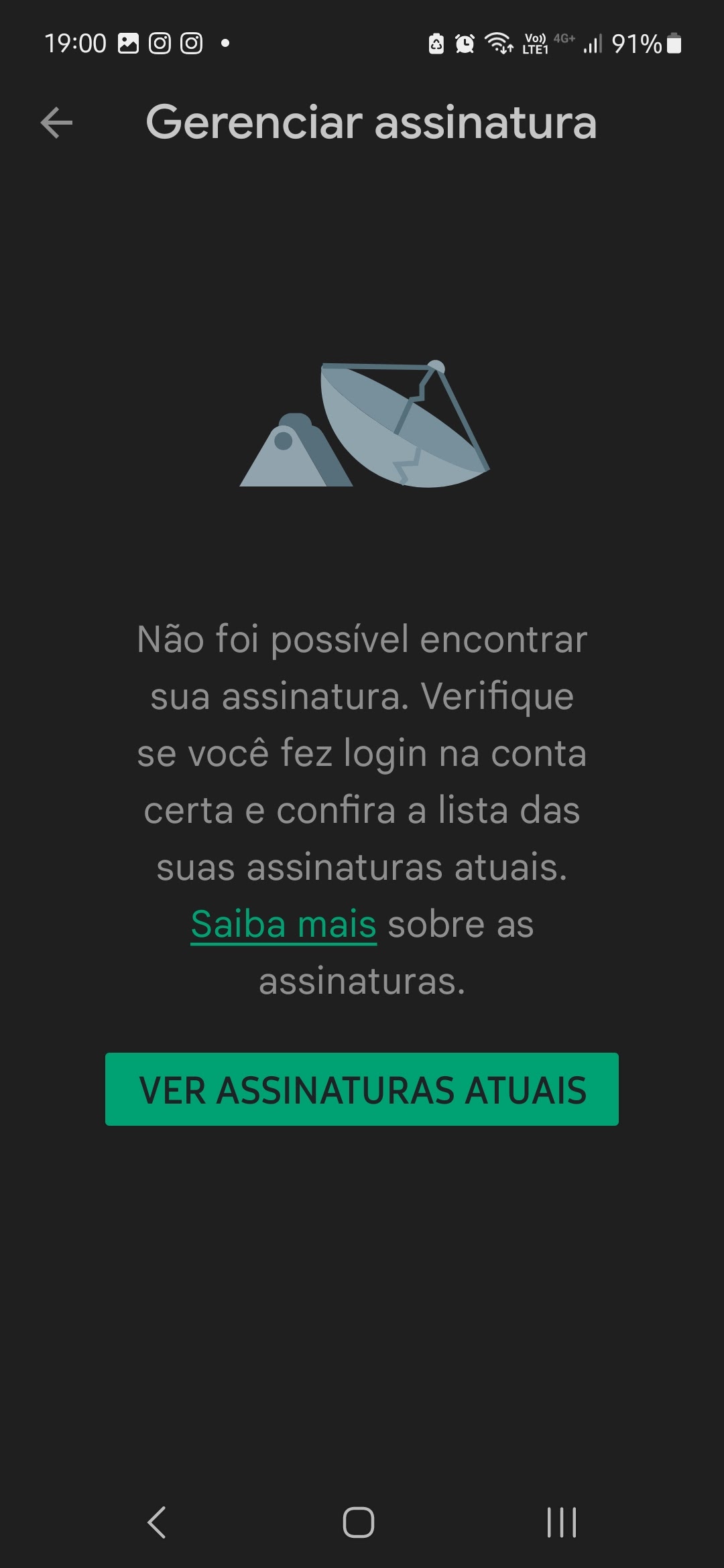 Estou tentando cancelar minha assinatura no app canva, mas ela nao aparece  no google play nem no app - Comunidade Google Play