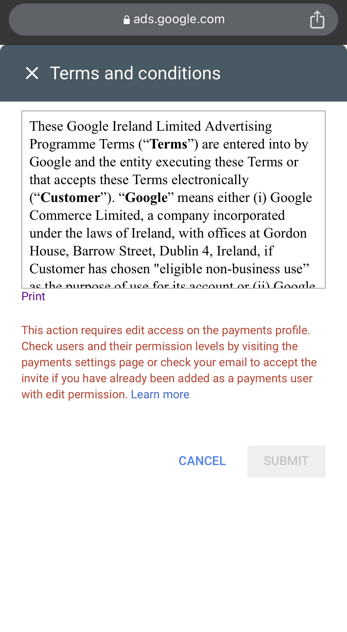 Terms &amp; Condition Issue (Email Verification) - Google Ads Community