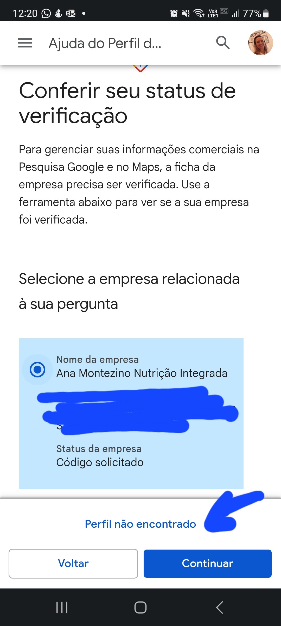 como posso fazer minha validação da conta google para compras no