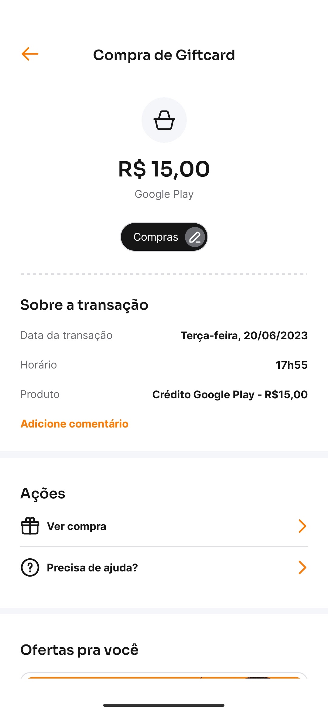 Fiz uma compra de gift card e queria reembolso pois comprei na conta errada  - Comunidade Google Play