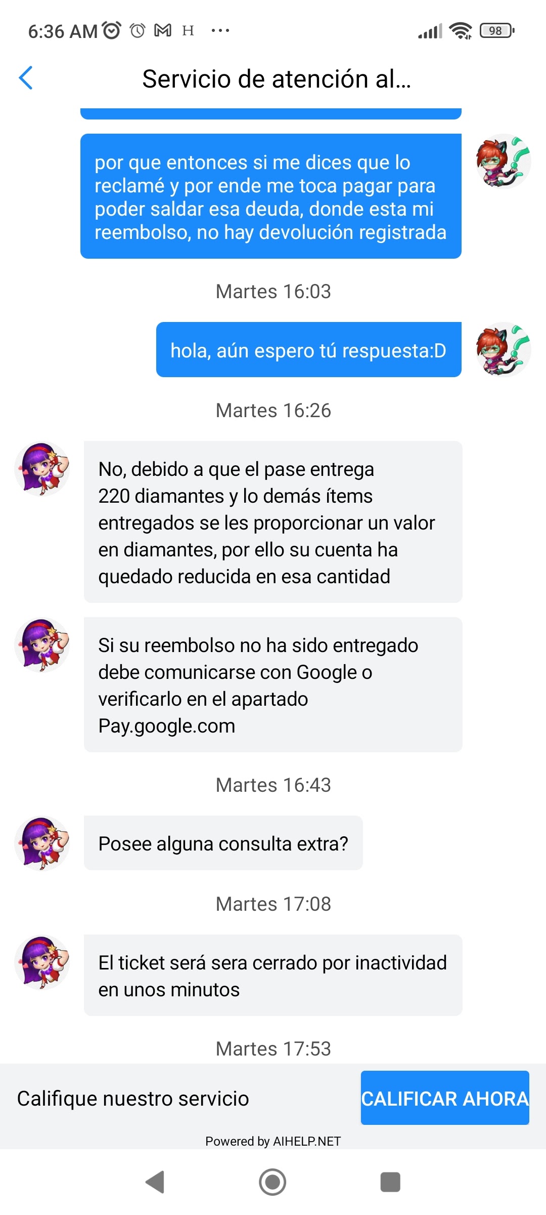 Conocían esta opción? Pidiendo un reembolso la vi y me sorprendió