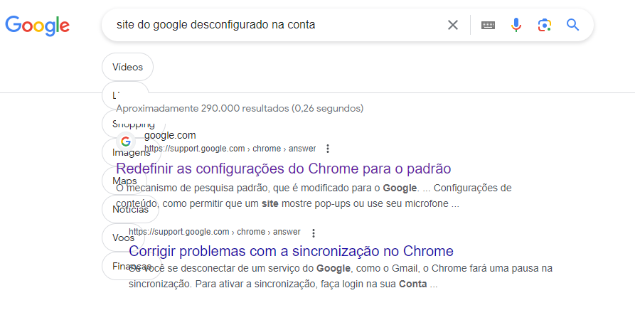 Faço pesquisa no Google e as respostas das pesquisas vem em escritas  diferentes e toda sublinhada - Comunidade Pesquisa Google e Google  Assistente