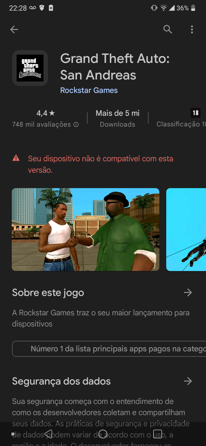 Jogo não são compatíveis com meu celular - Comunidade Google Play