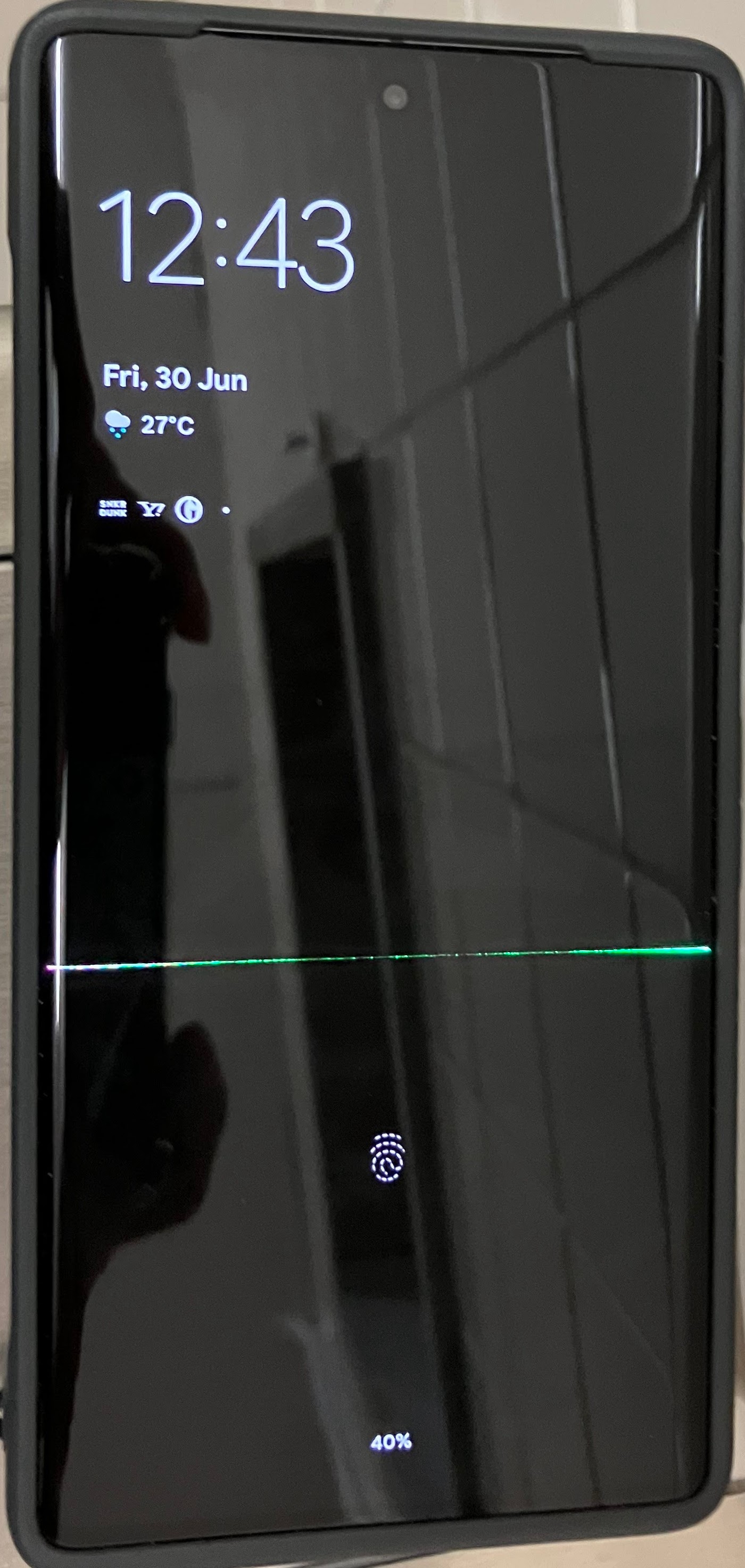 画面の横線・にじみ、及びブラックアウト - Google Pixel